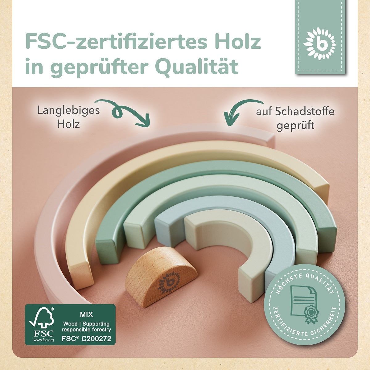 Regenbogen rose FSC®