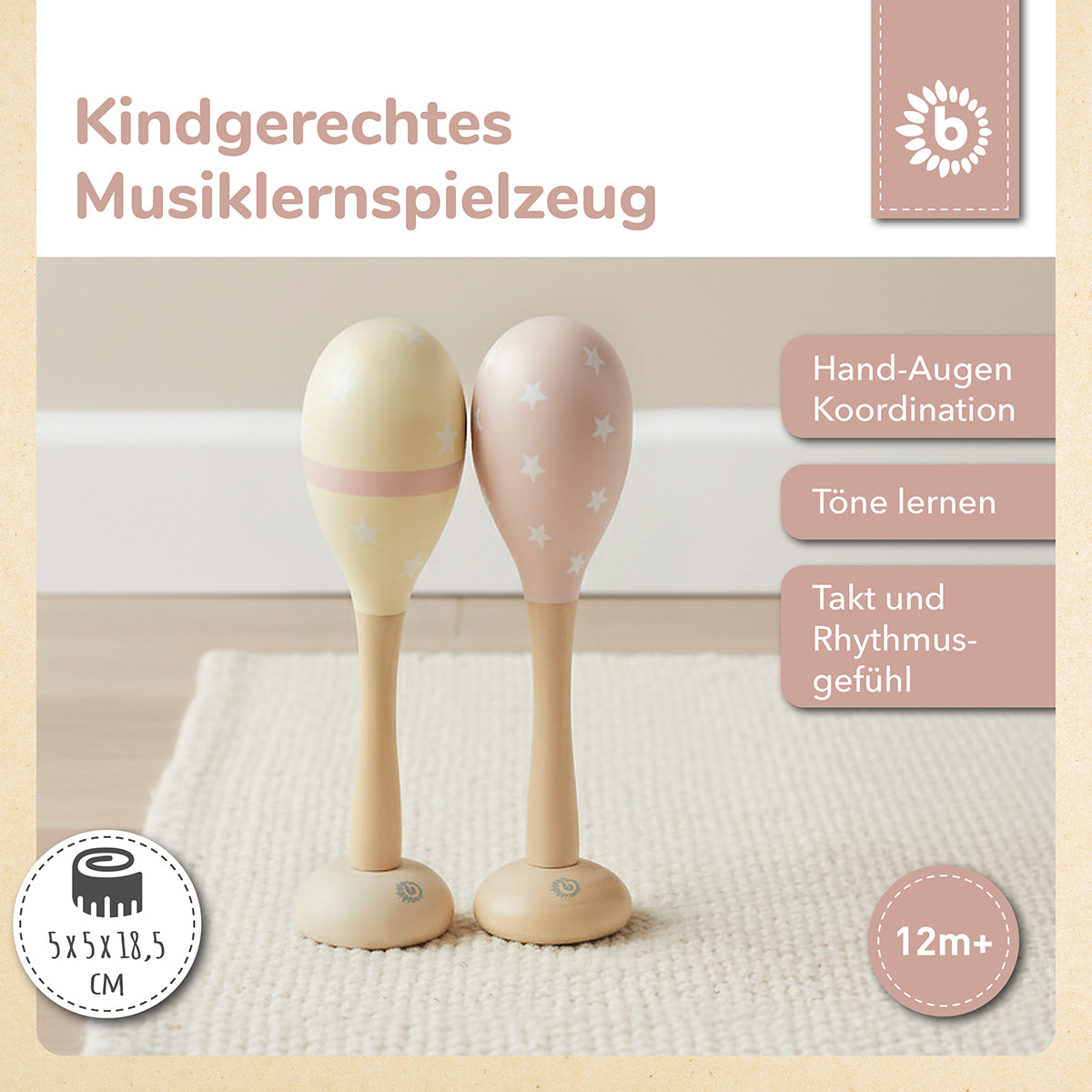 Maracas 2er Set dreamy rose