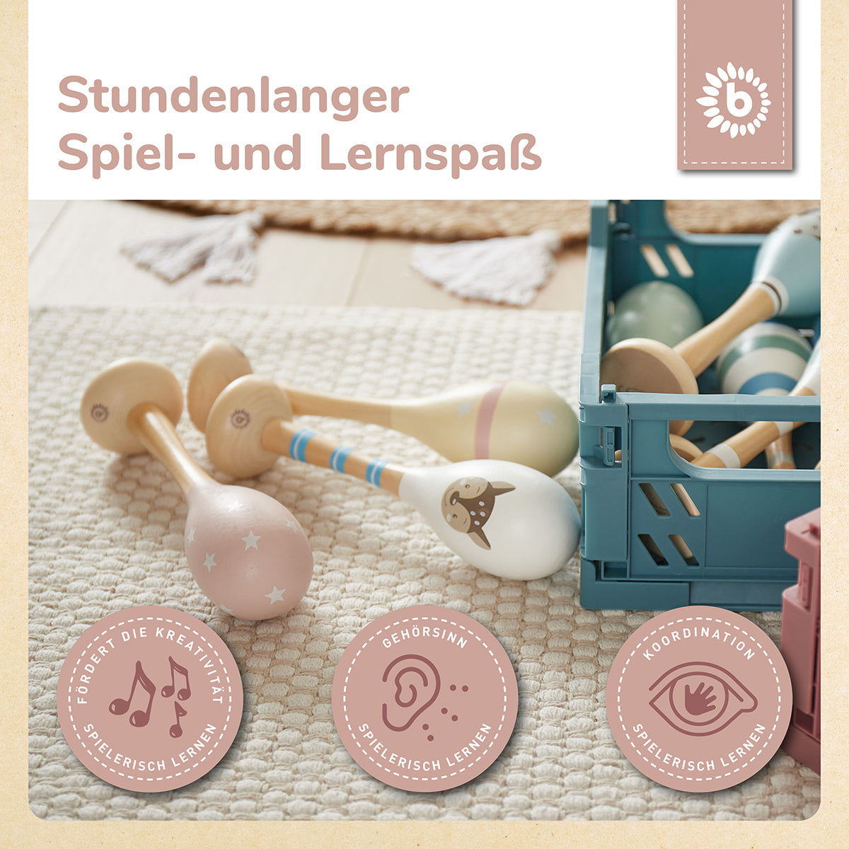 Maracas 2er Set dreamy rose