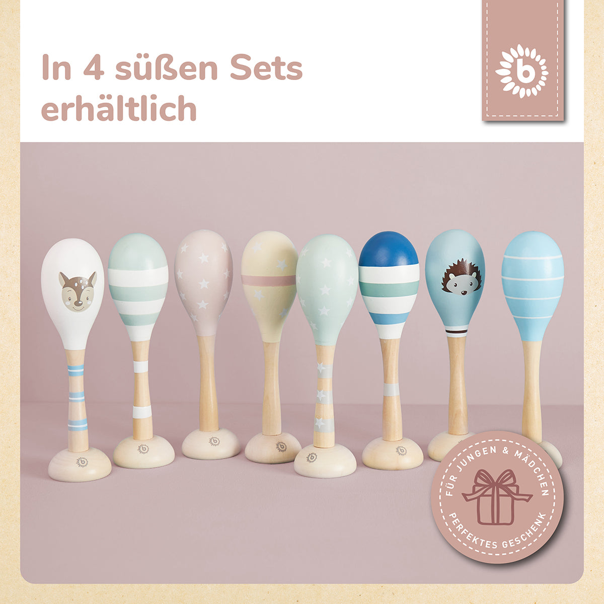 Maracas 2er Set dreamy rose