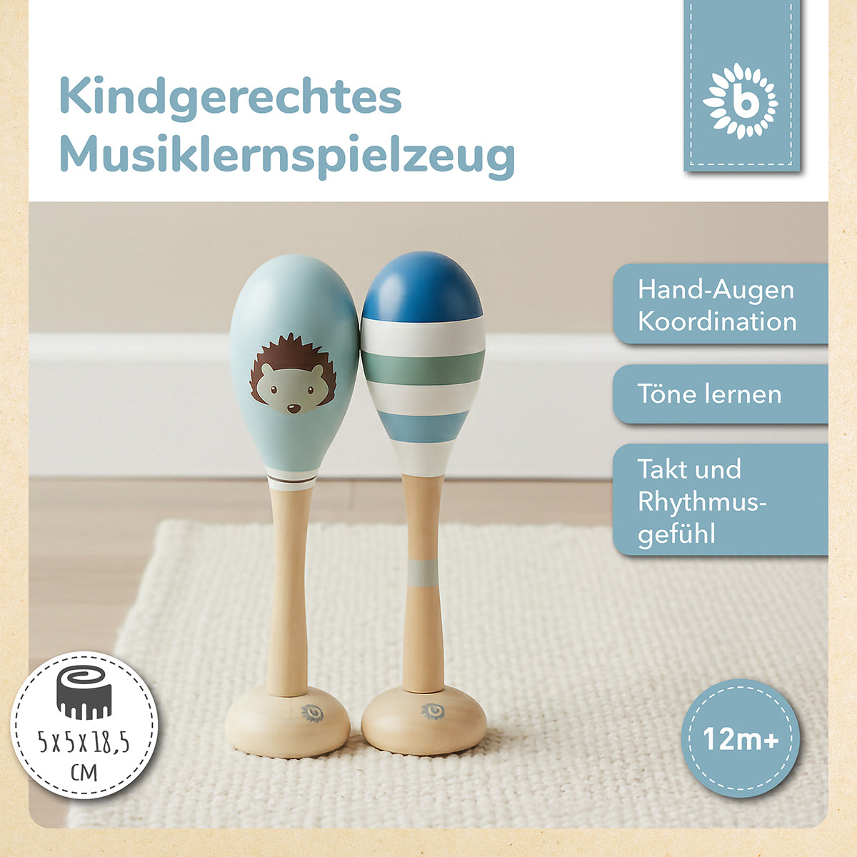 Maracas 2er Set Igel