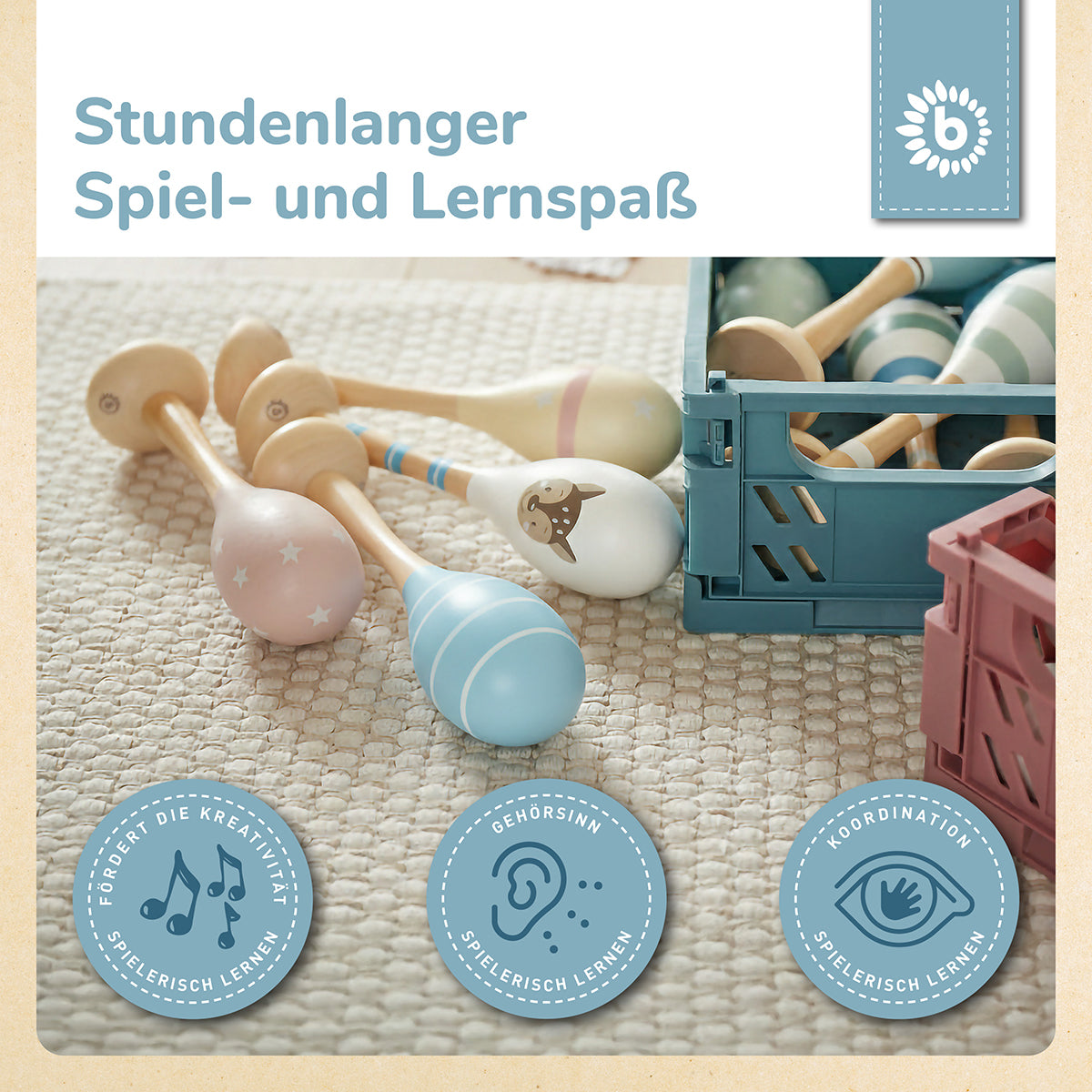 Maracas 2er Set Igel