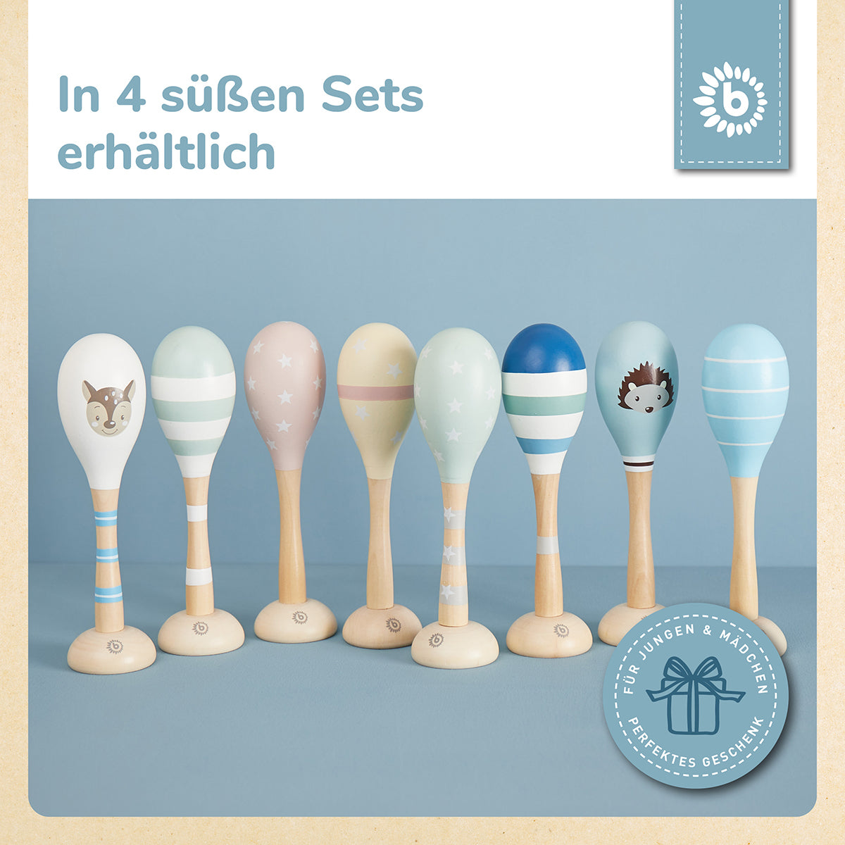 Maracas 2er Set Igel