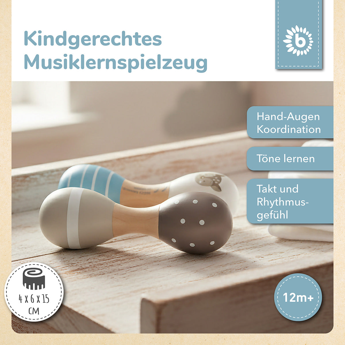 Hantelrasseln 2er Set Reh