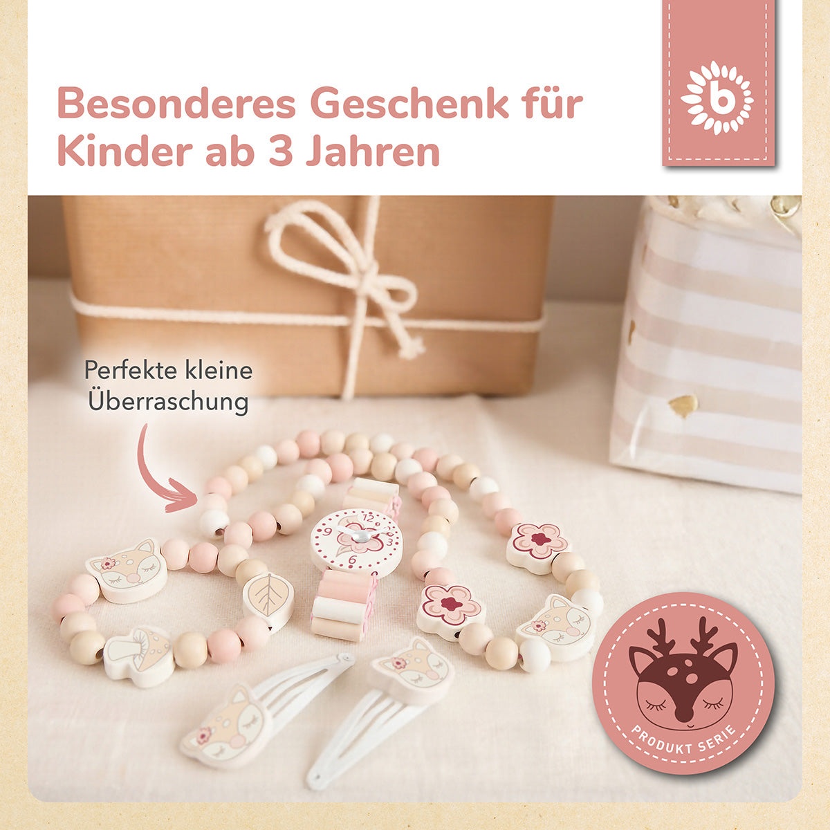 Holzschmuckset Reh Ella FSC®