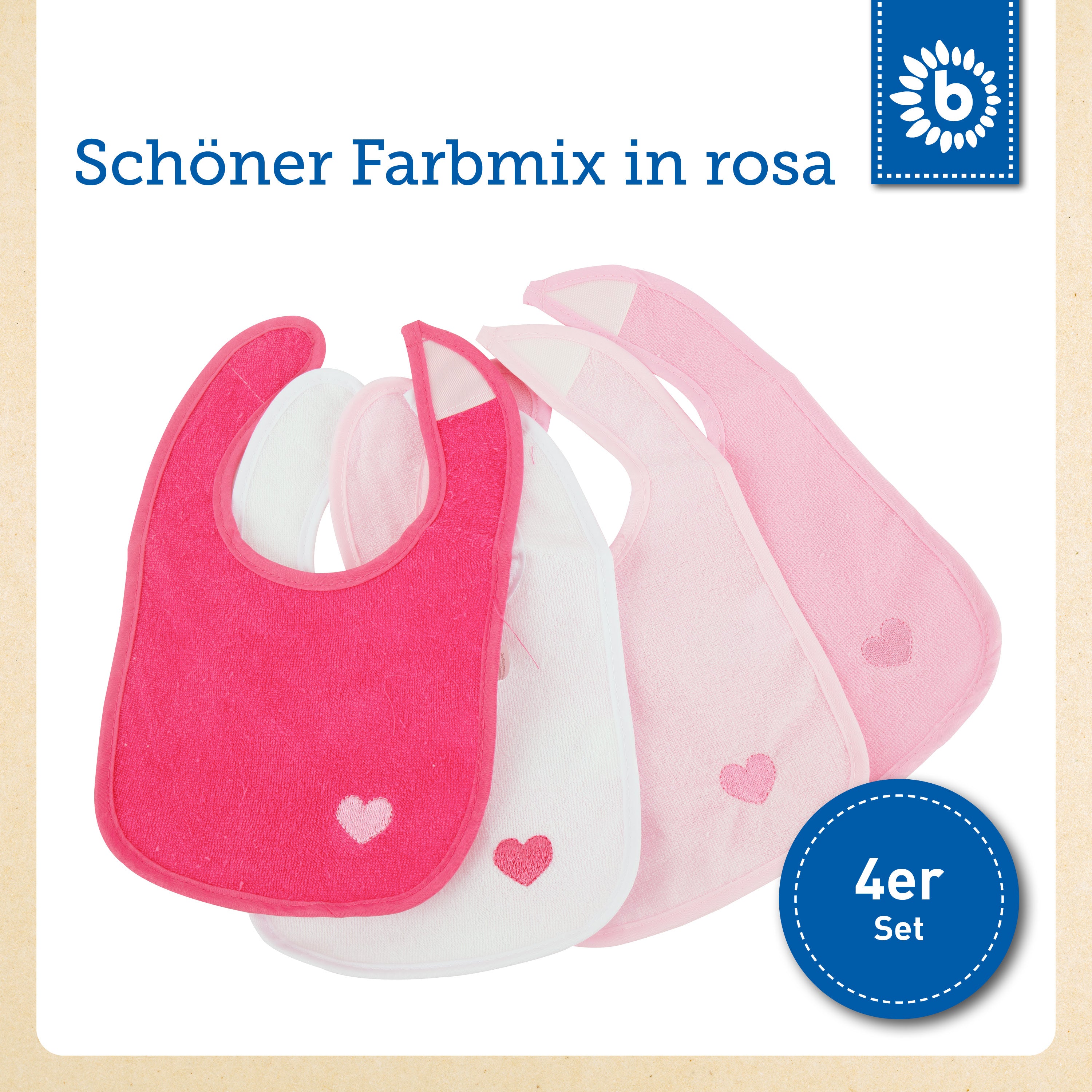 4er Set Lätzchen Cherry Blossom