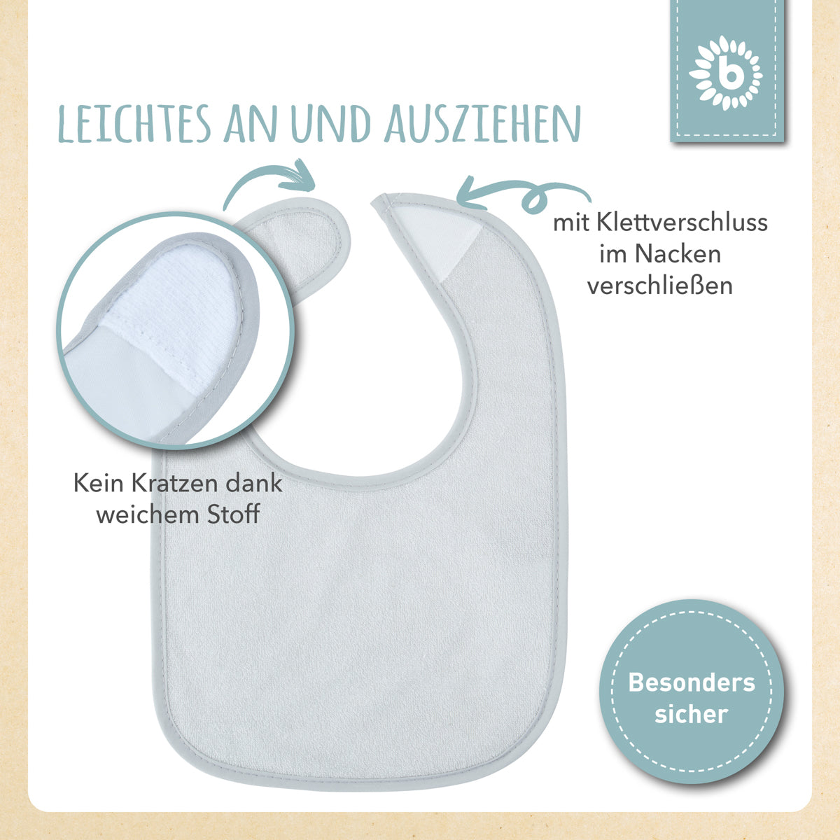 Lätzchen 5er Set slate