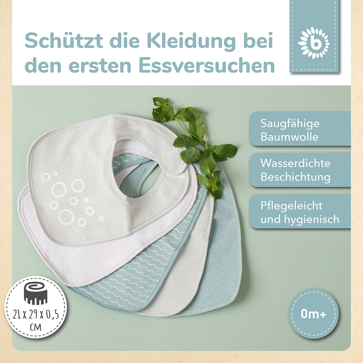 Lätzchen 5er Set slate