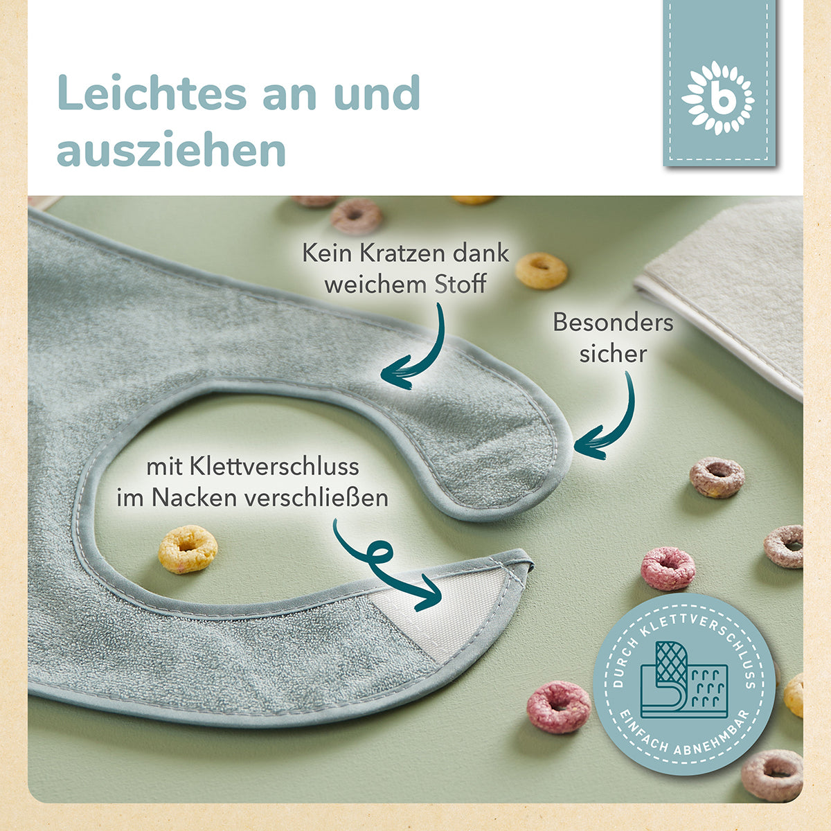 Lätzchen 5er Set slate