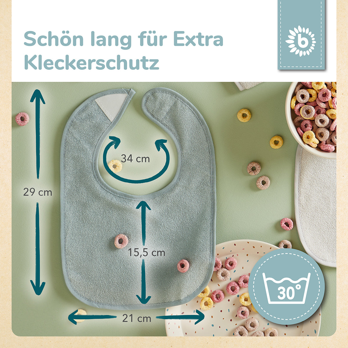 Lätzchen 5er Set slate