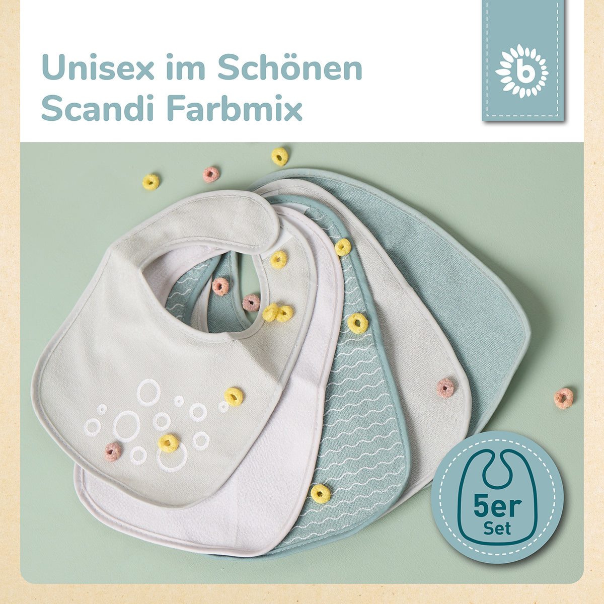 Lätzchen 5er Set slate