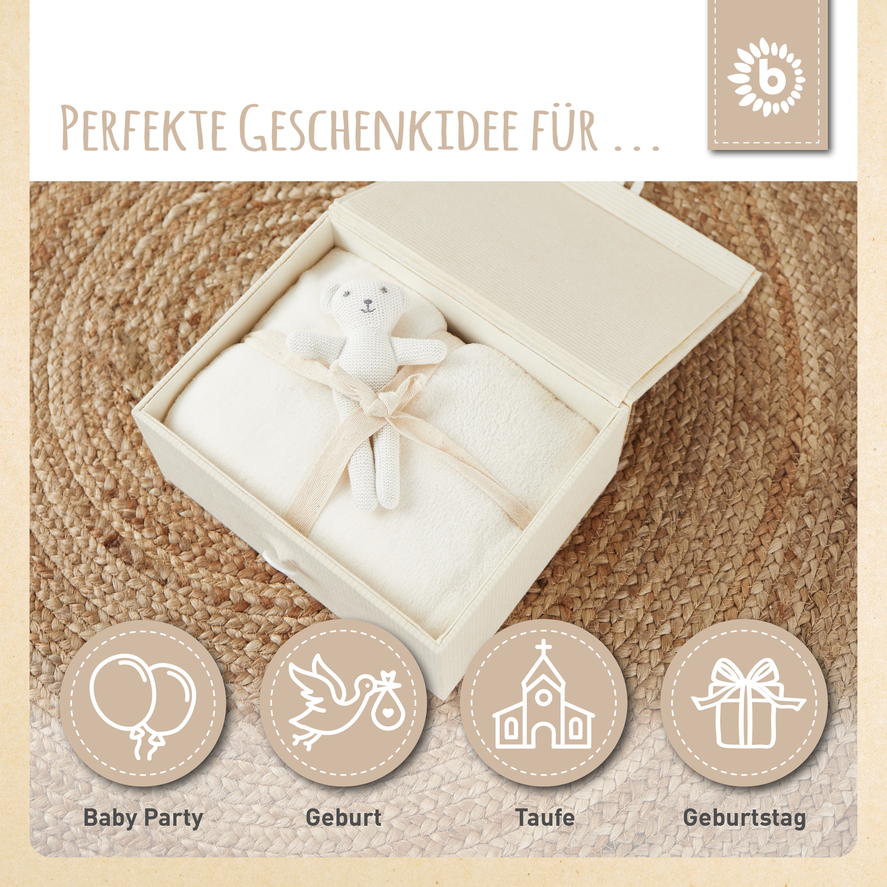 Couverture douillette en polaire beige