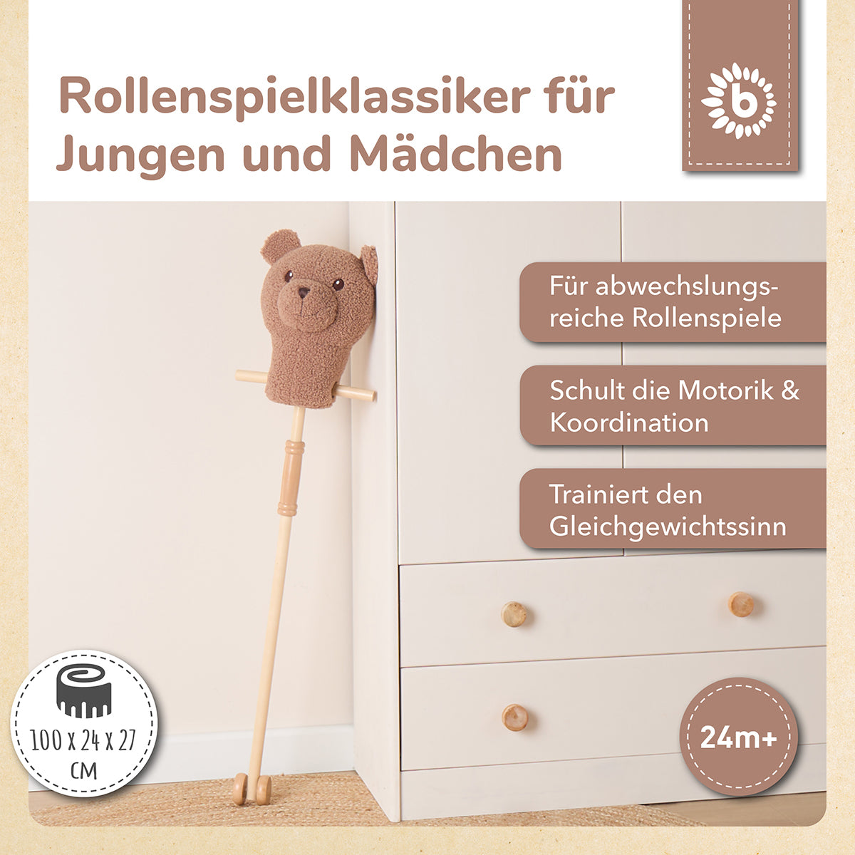 Steckentier Bär Mika