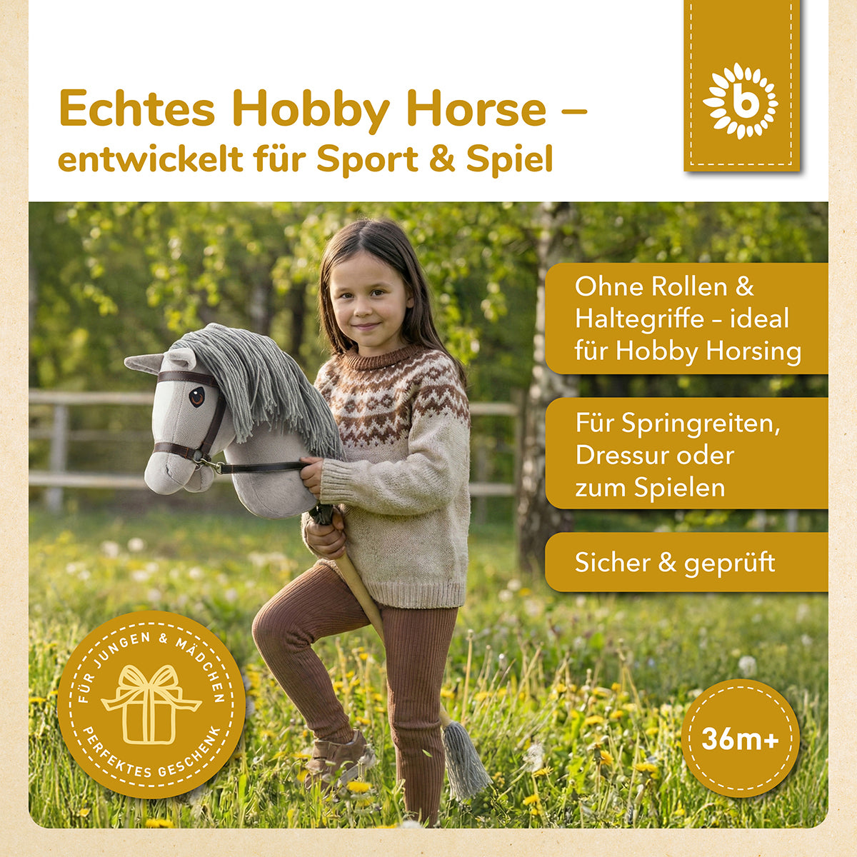 HOBBY HORSE GRAU - GRÖSSE S