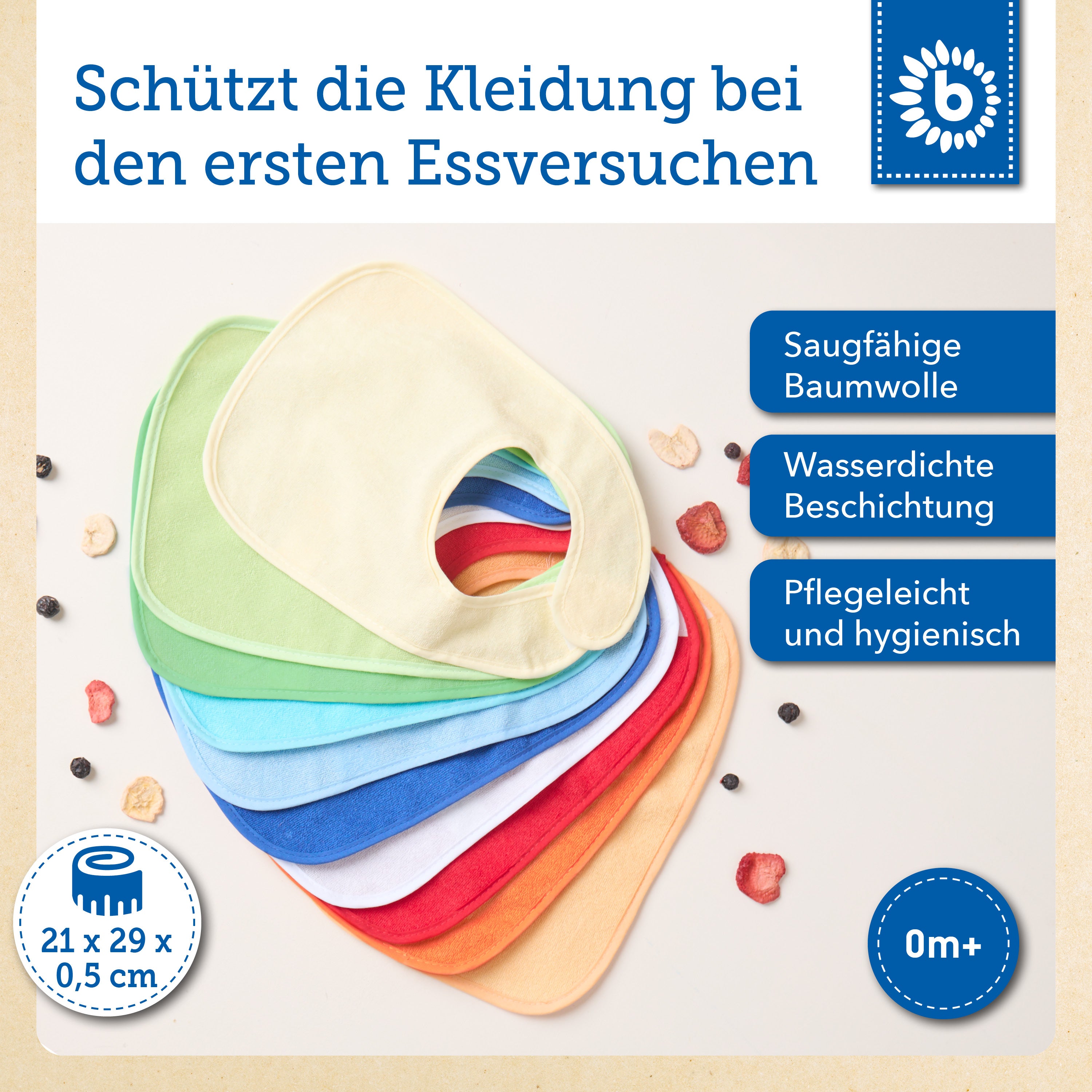 10er Set Lätzchen Rainbow