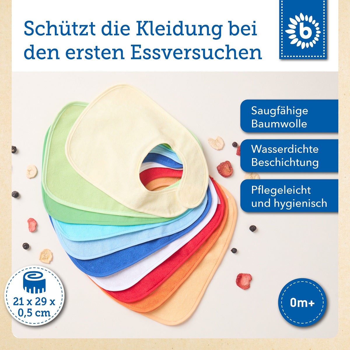 10er Set Lätzchen Rainbow