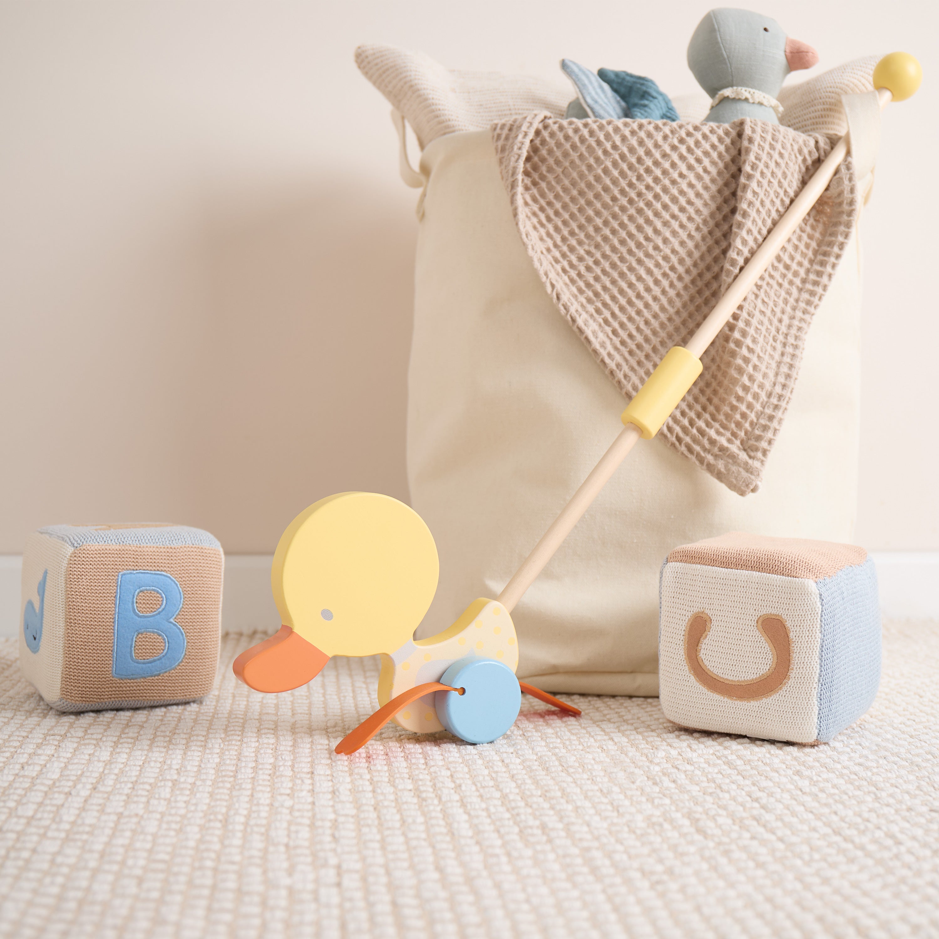 Rollerstab Watschelente gelb