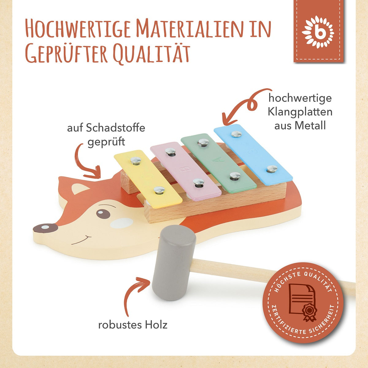 Mini Xylophon Fuchs FSC®