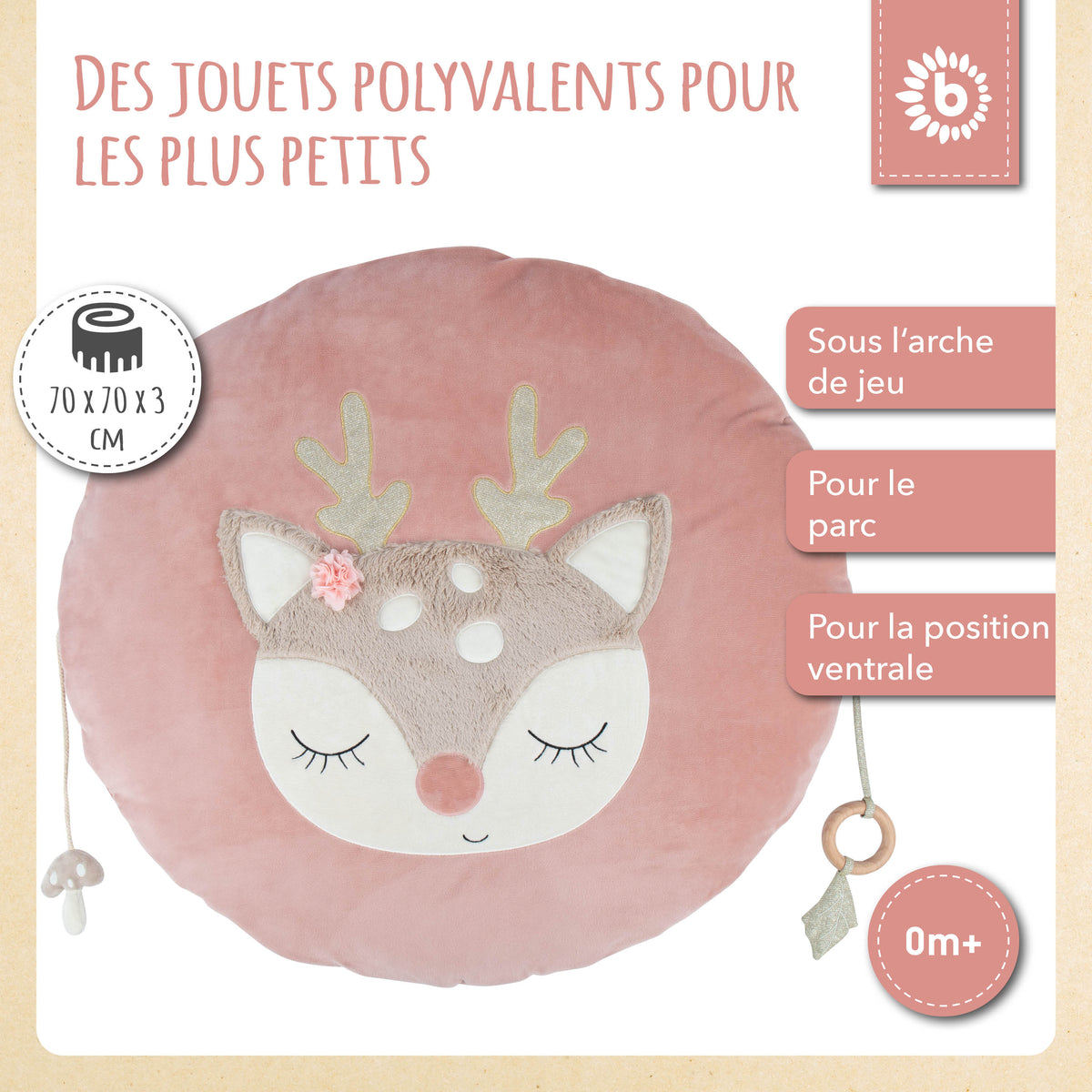 Spieldecke Reh Ella - FR Infographic