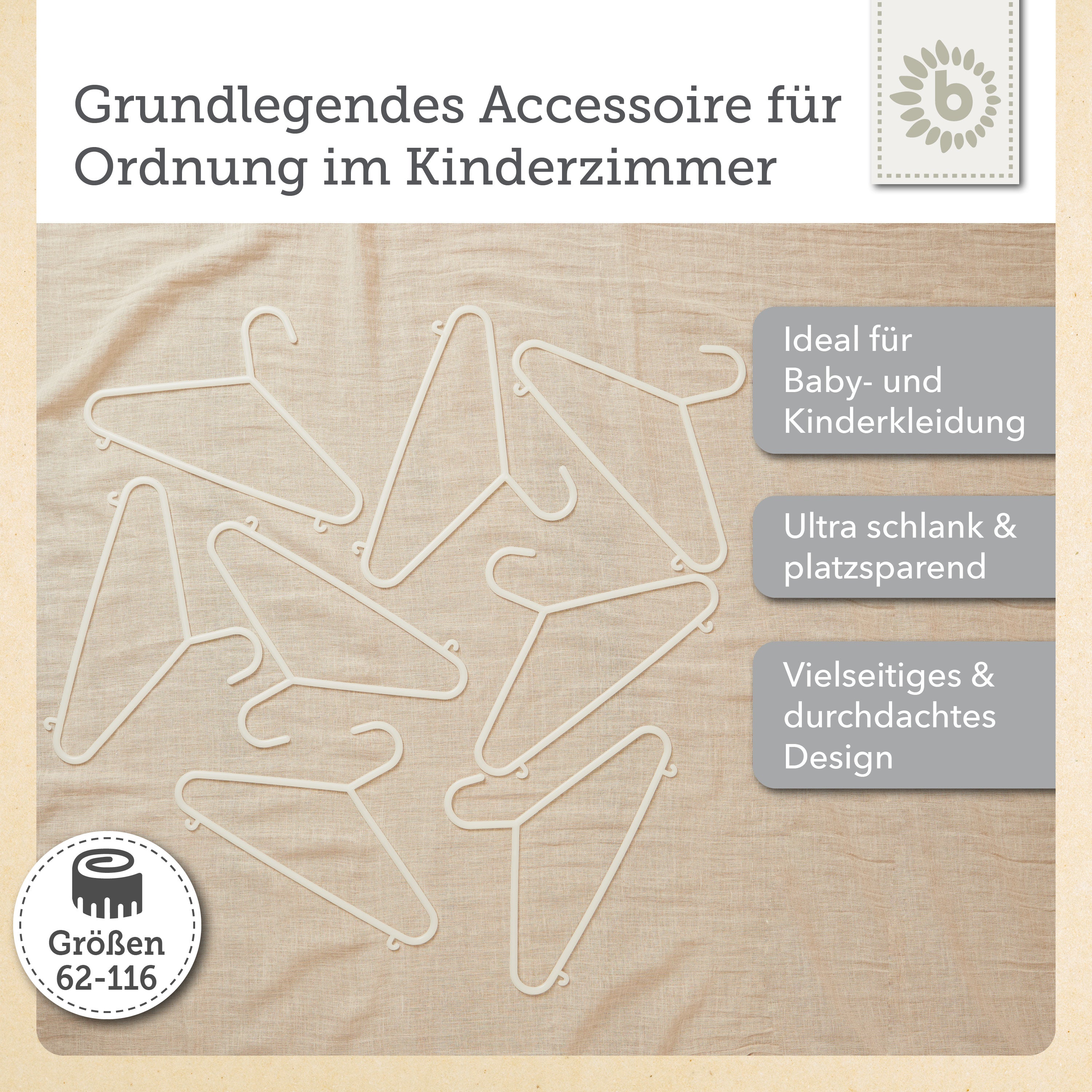 Kleiderbügel 8er Set white