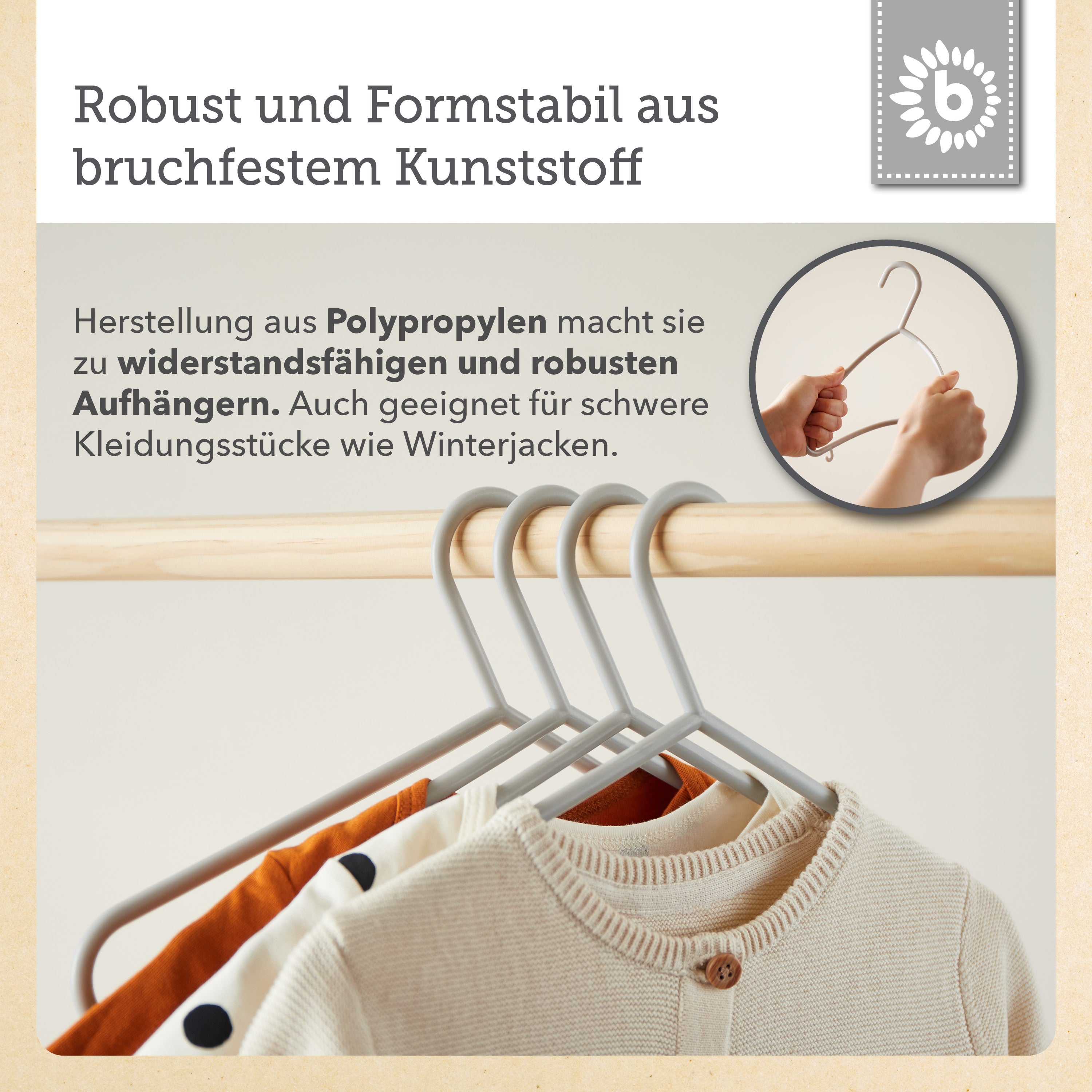 Kleiderbügel 8er Set silver