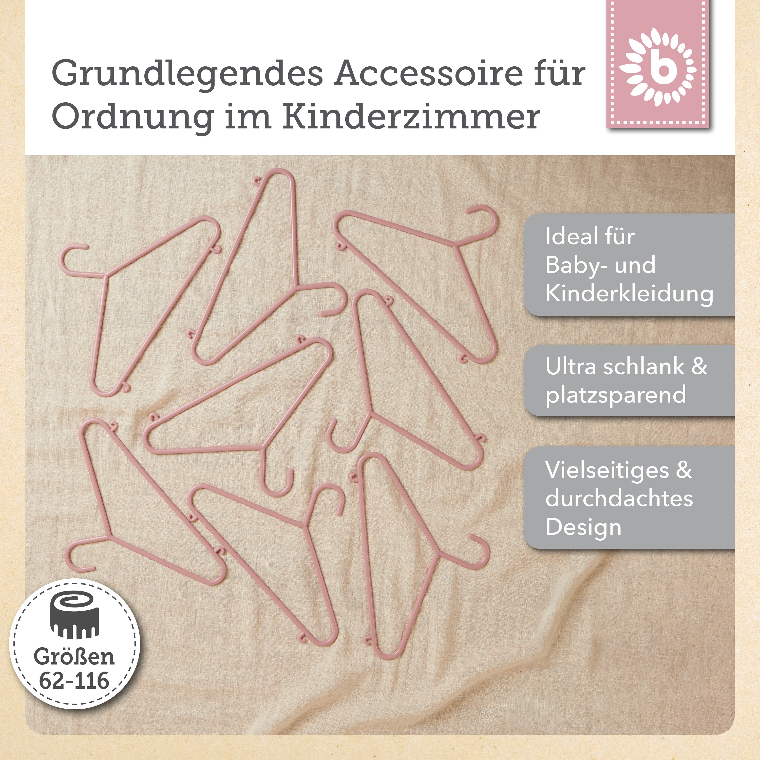 Kleiderbügel 8er Set dreamy rose