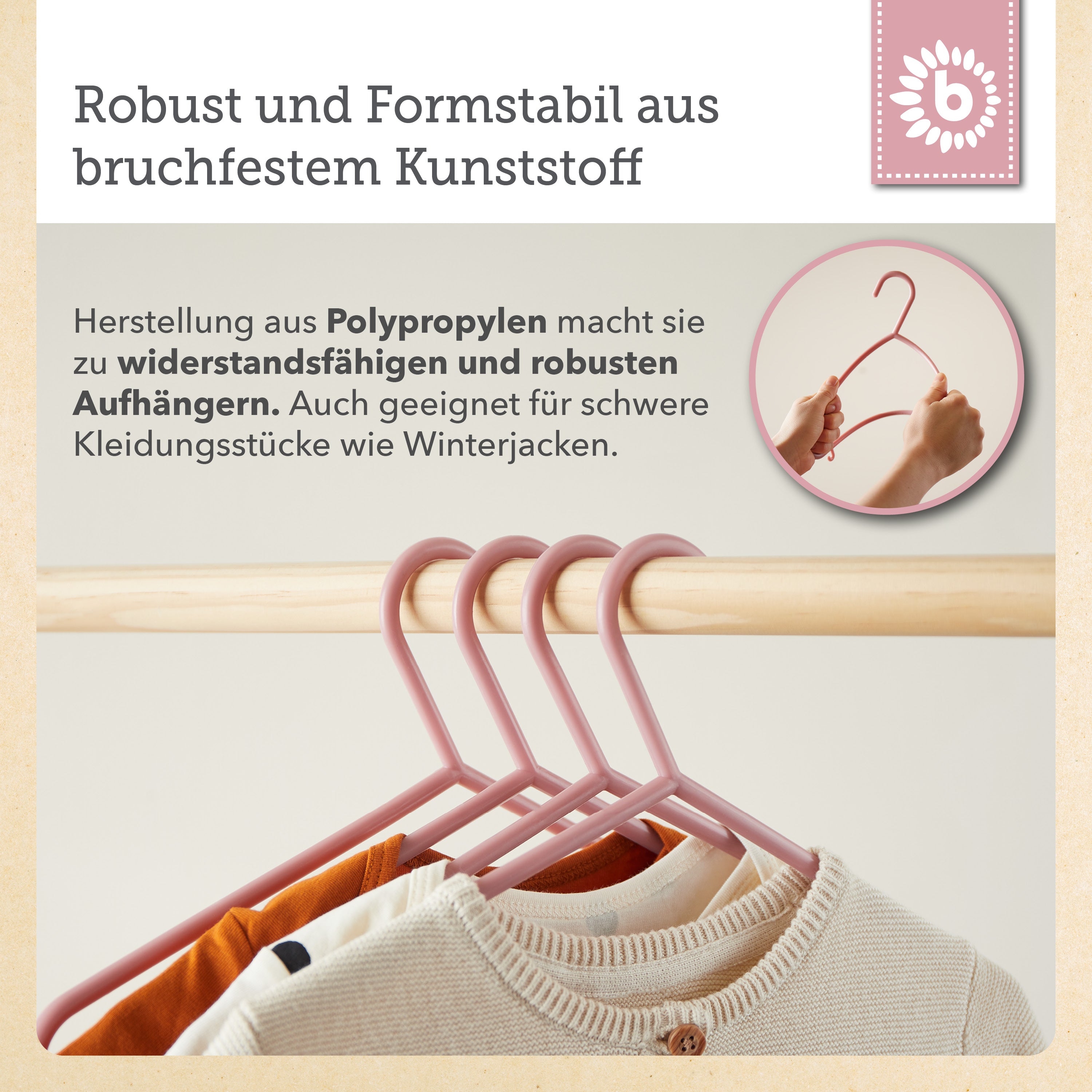 Kleiderbügel 8er Set dreamy rose