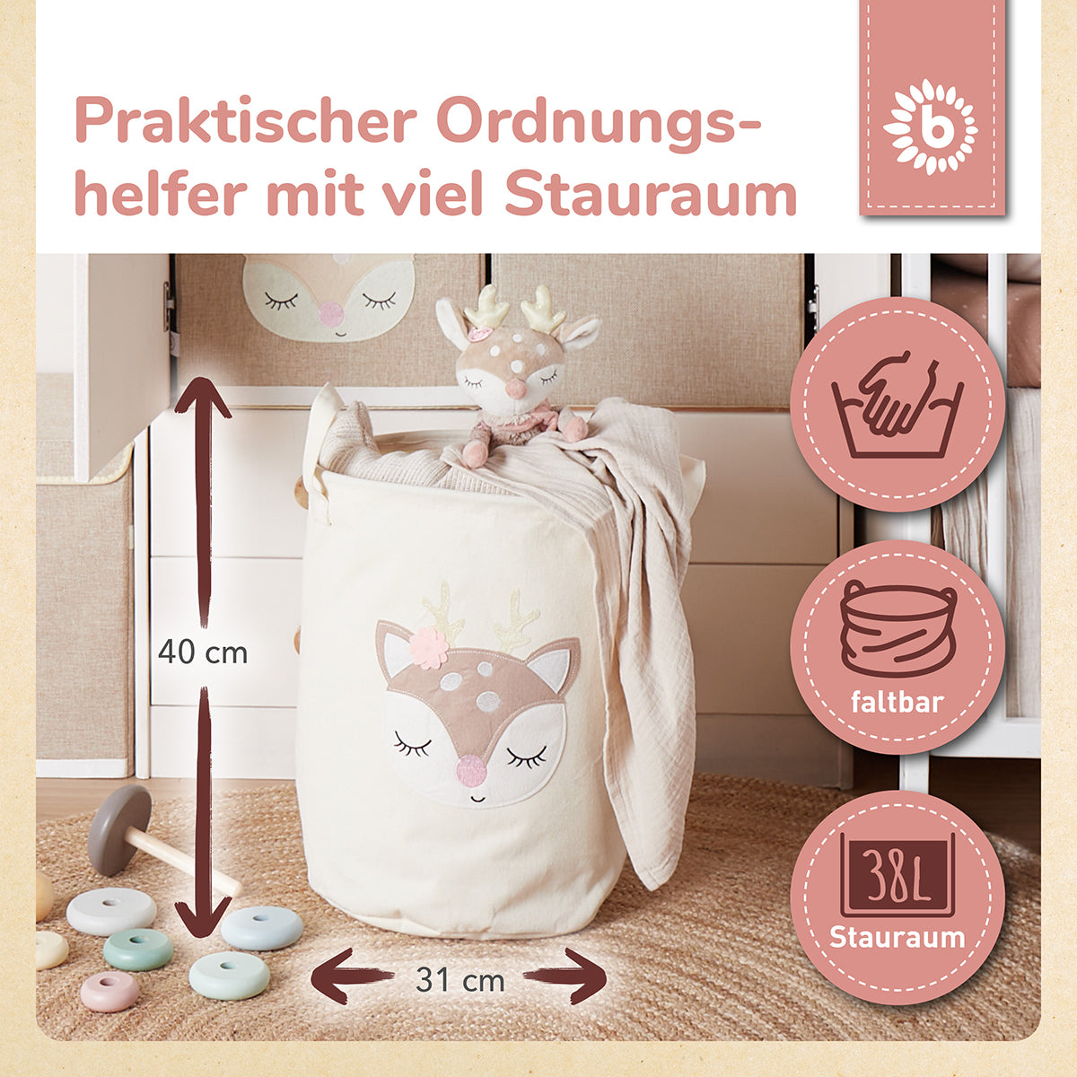 Aufbewahrungskorb Reh Ella