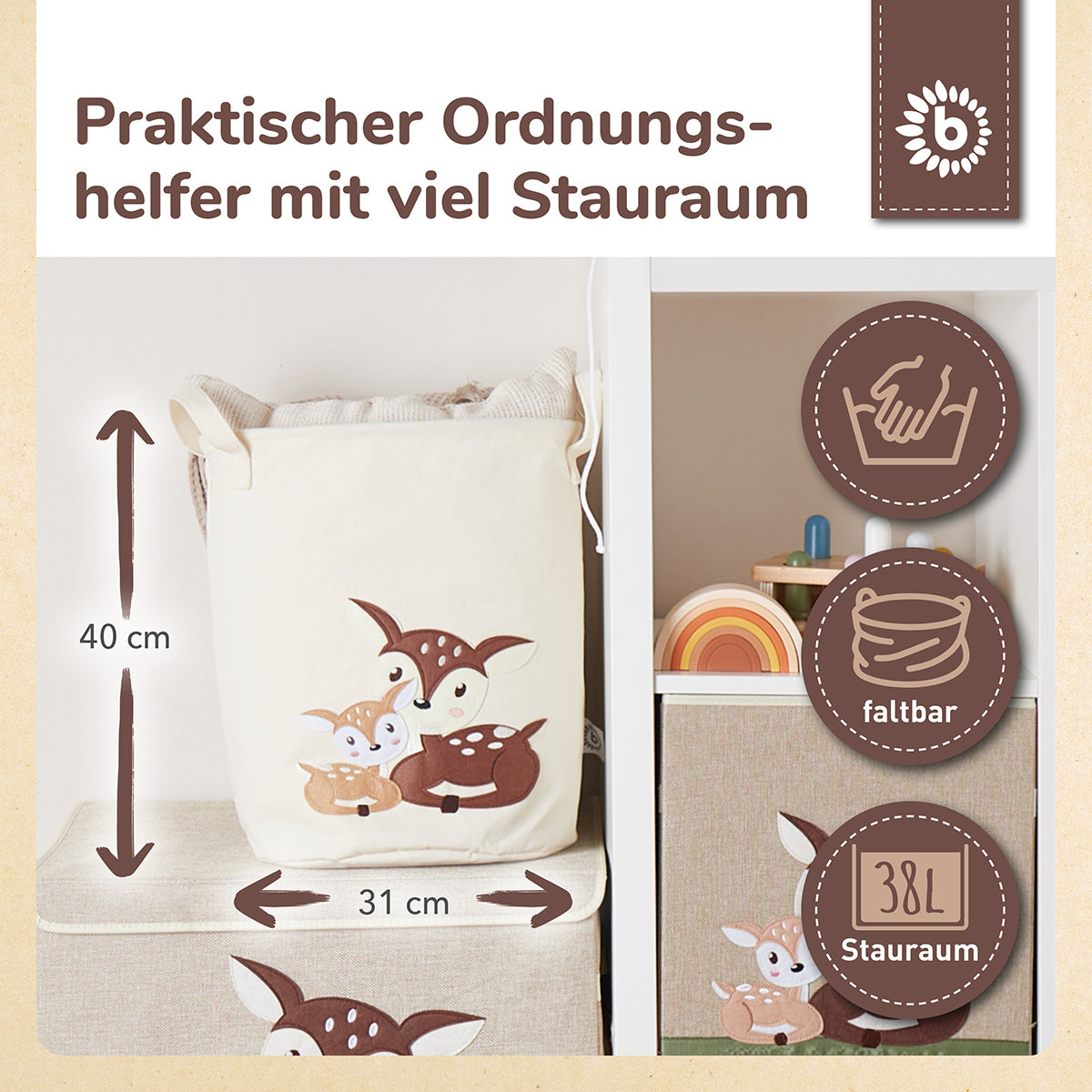 Aufbewahrungskorb Rehe