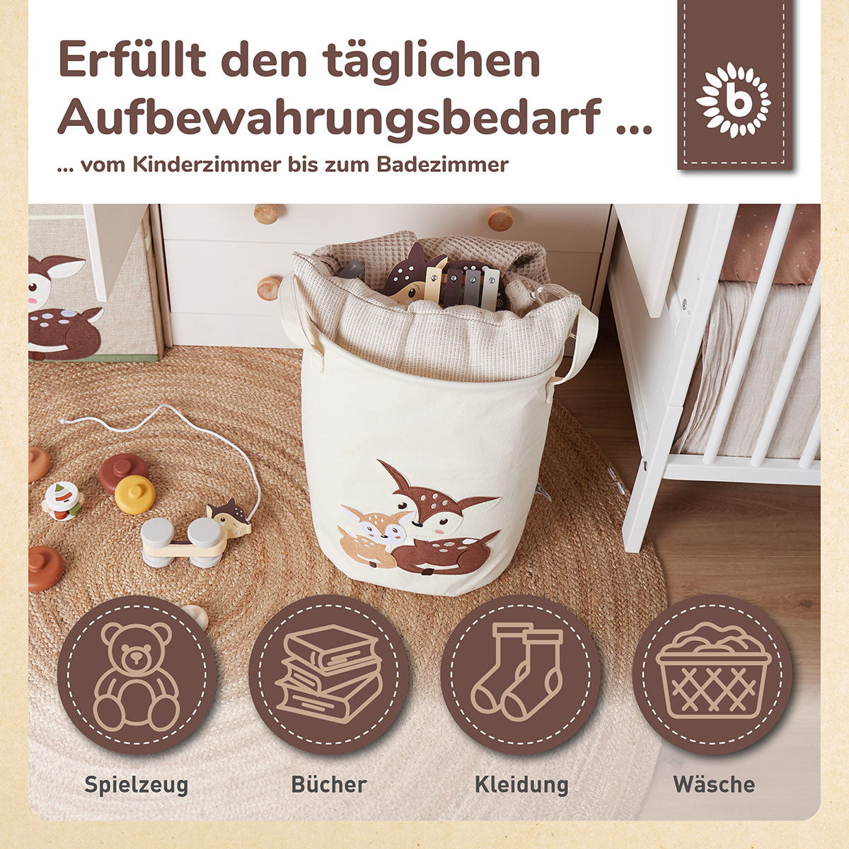 Aufbewahrungskorb Rehe