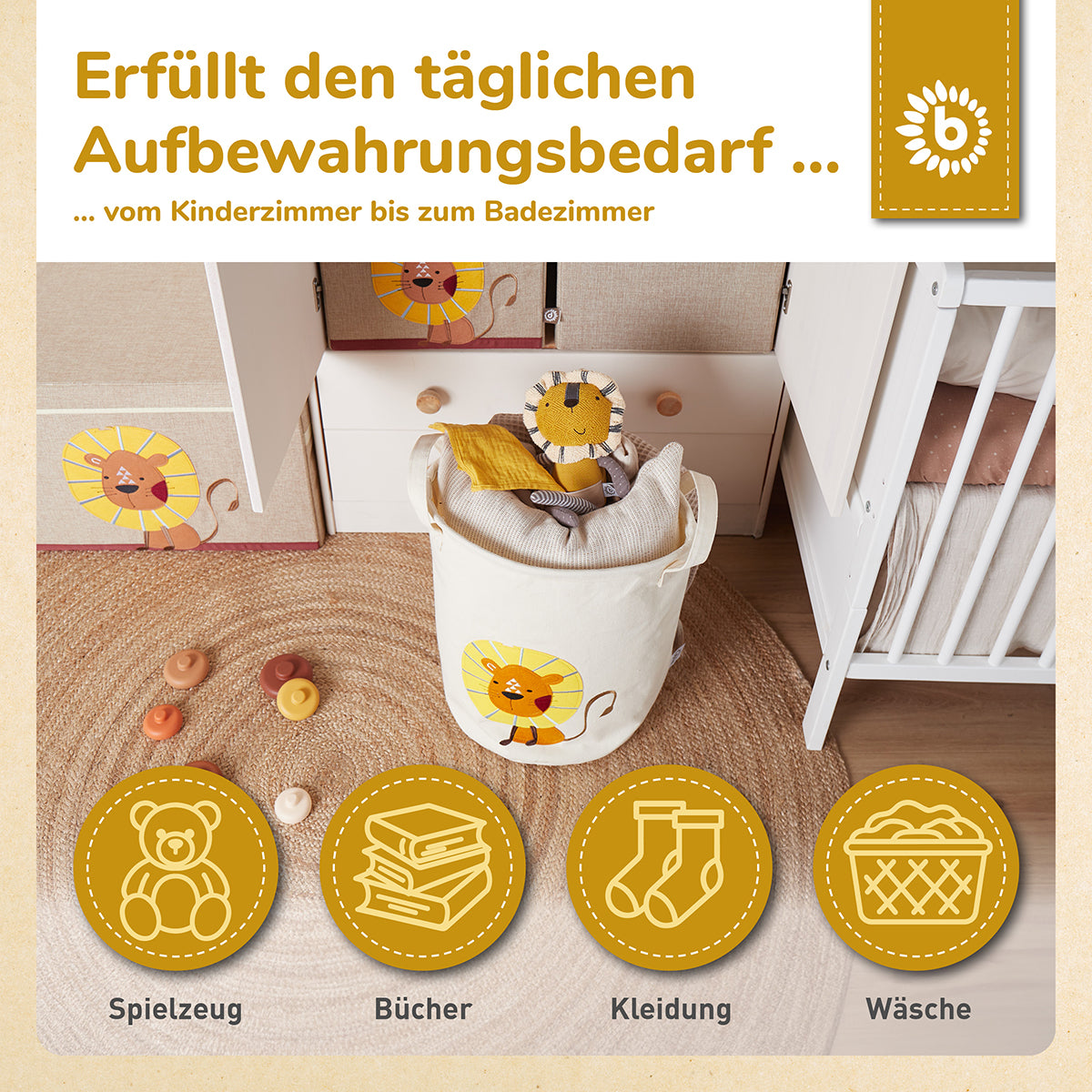 Aufbewahrungskorb Löwe