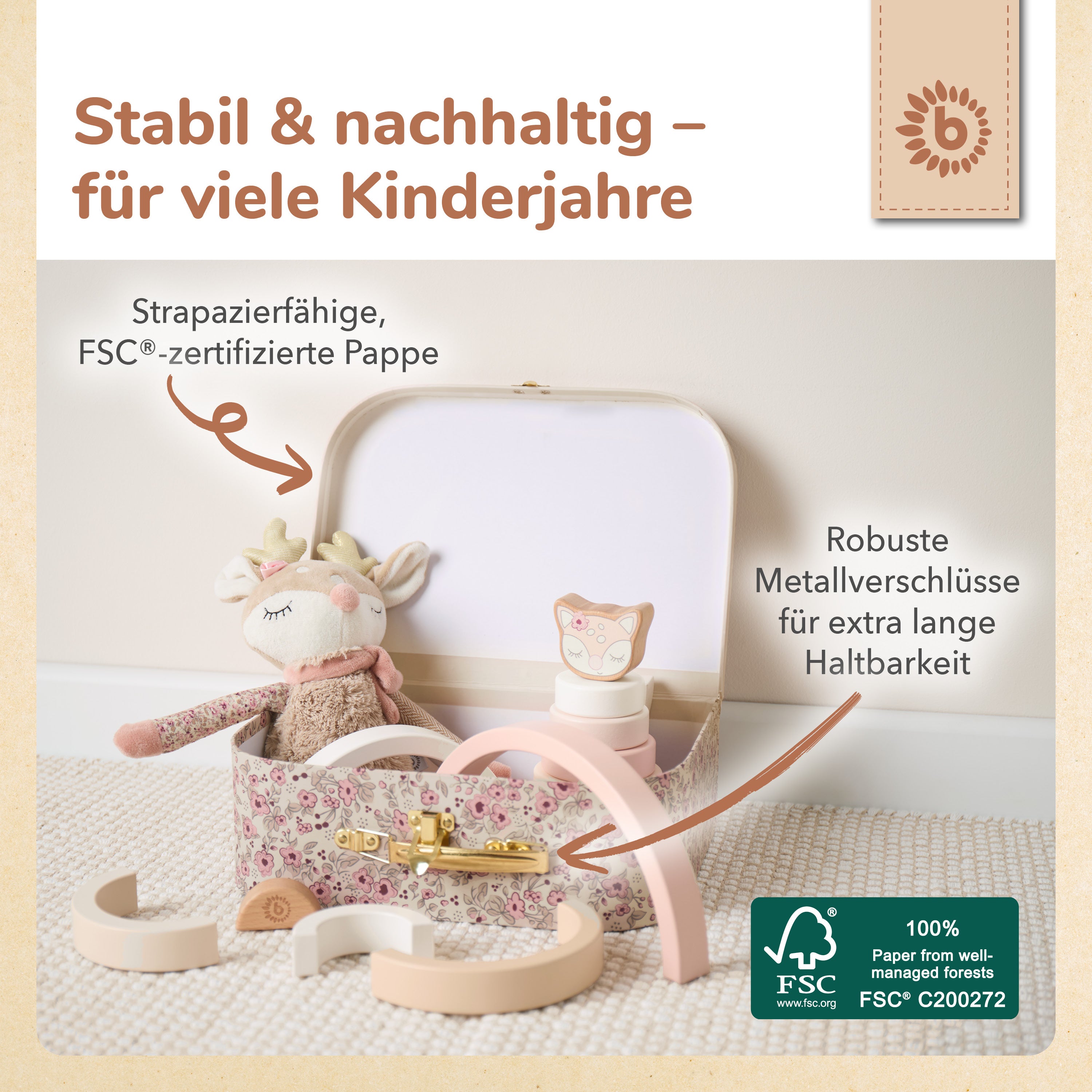 3er Kofferset Ella Vintage Flowers