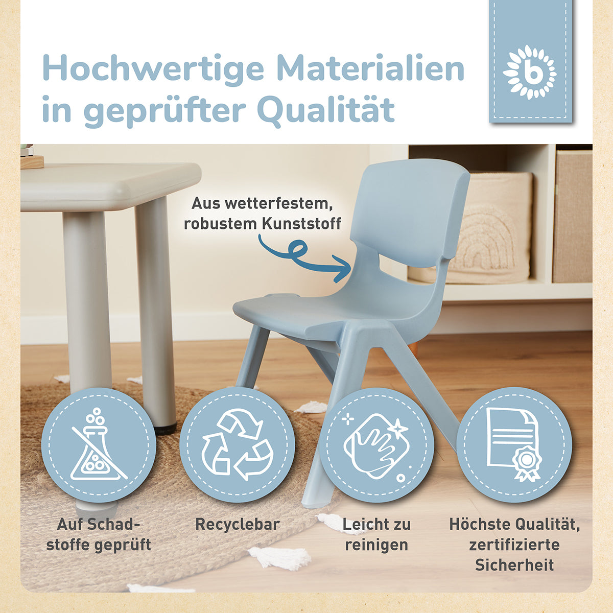 Kinderstuhl hazy blue