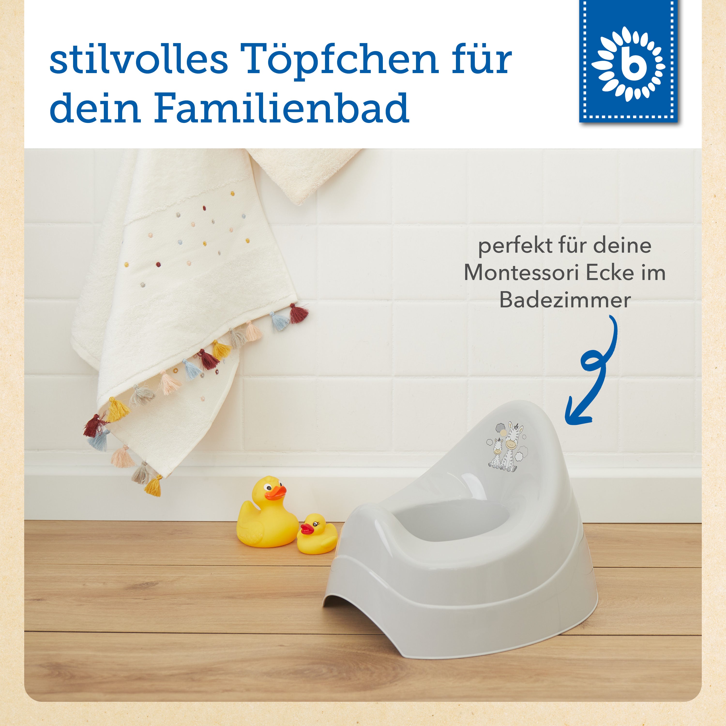 Töpfchen Zebra mit  Musik