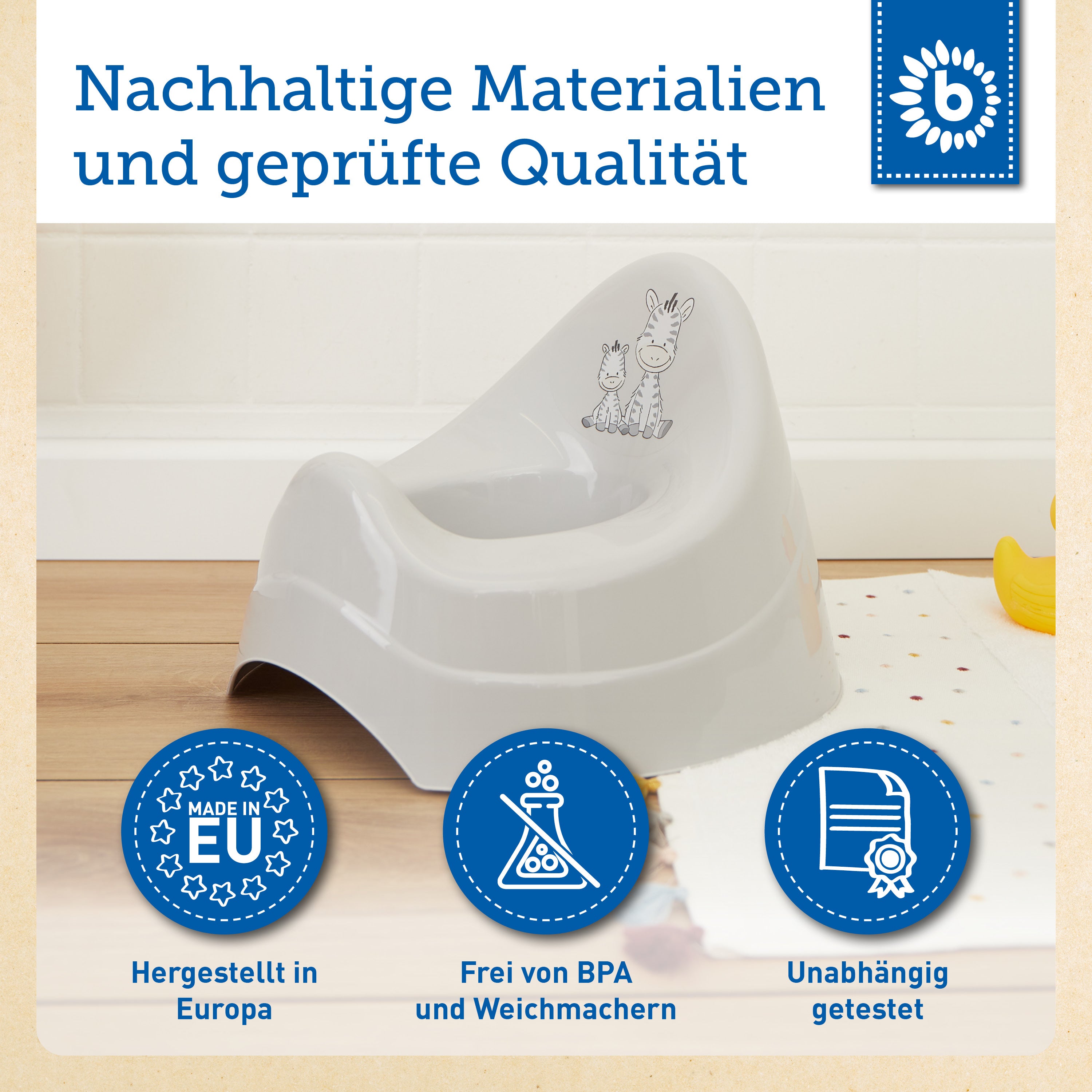 Töpfchen Zebra mit  Musik