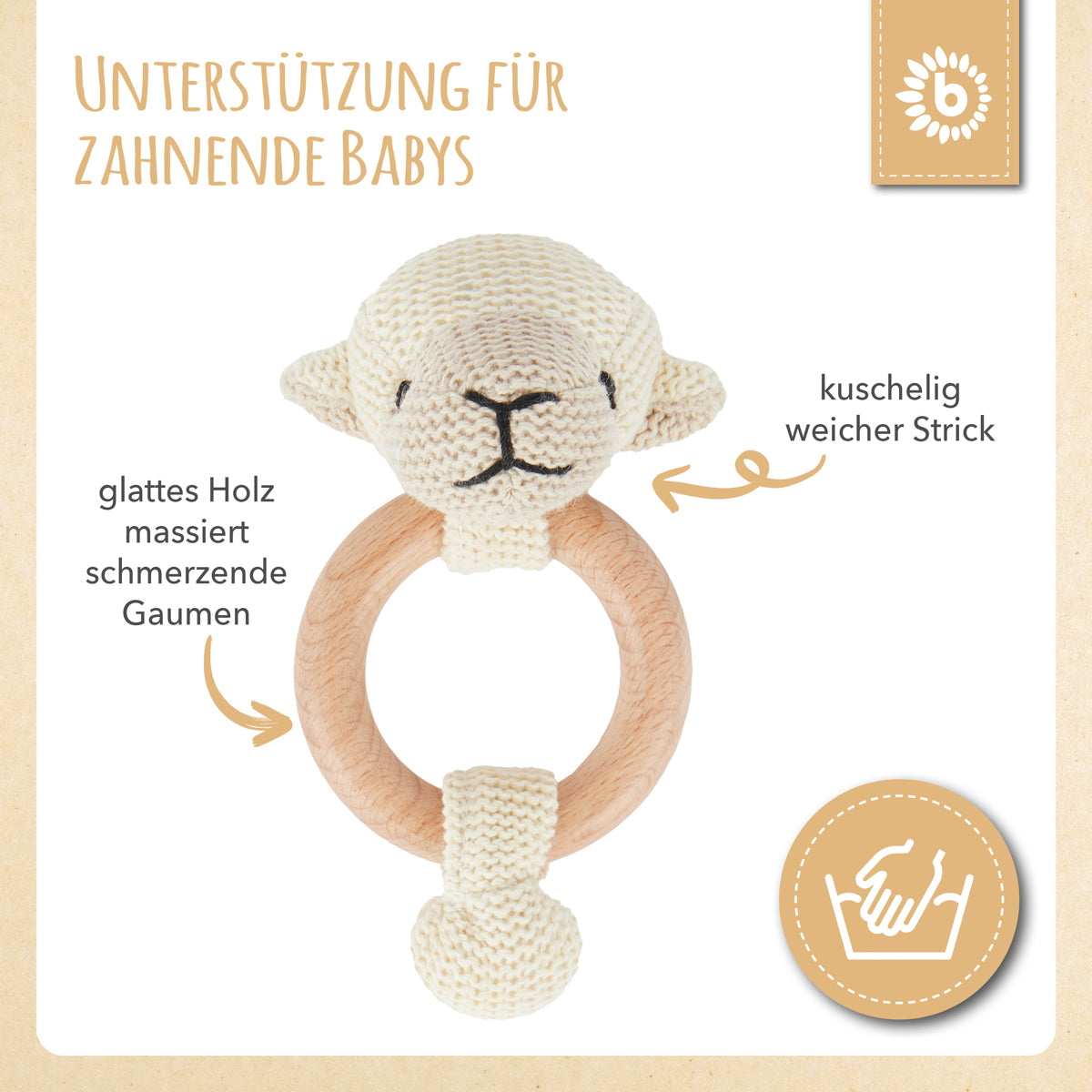Greifling Schaf mit Rassel