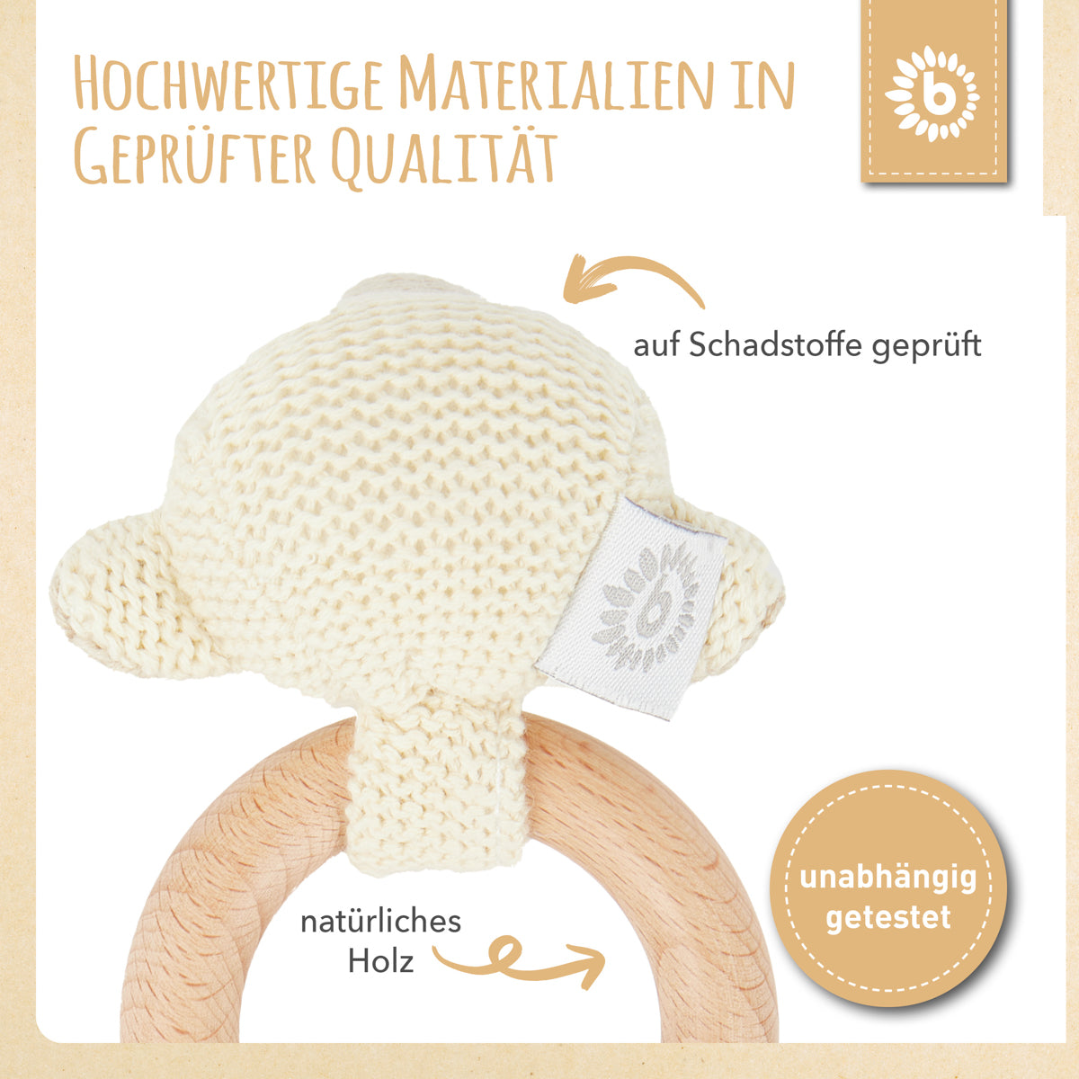 Greifling Schaf mit Rassel