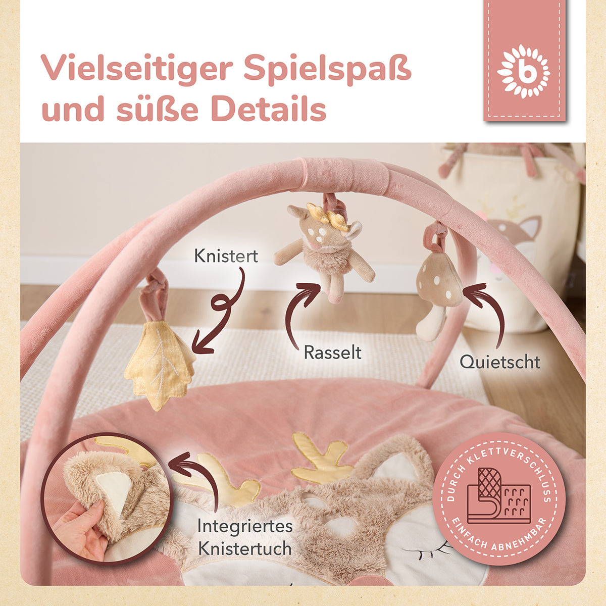 Spieldecke mit Activitybogen Reh Ella