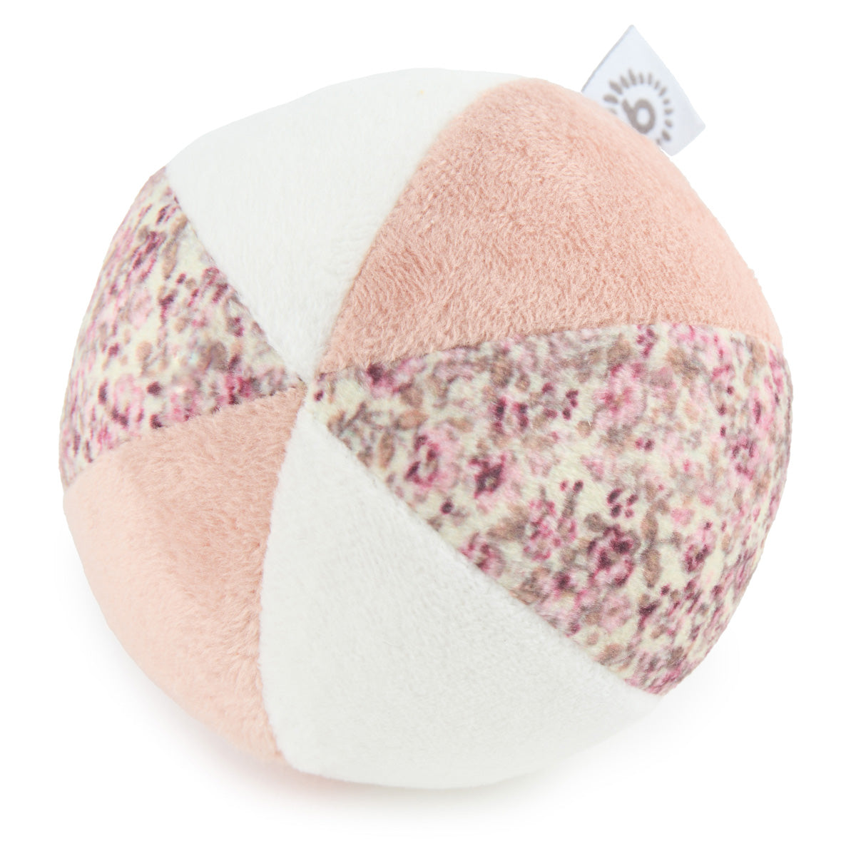 Veloursball Ella mit Rassel