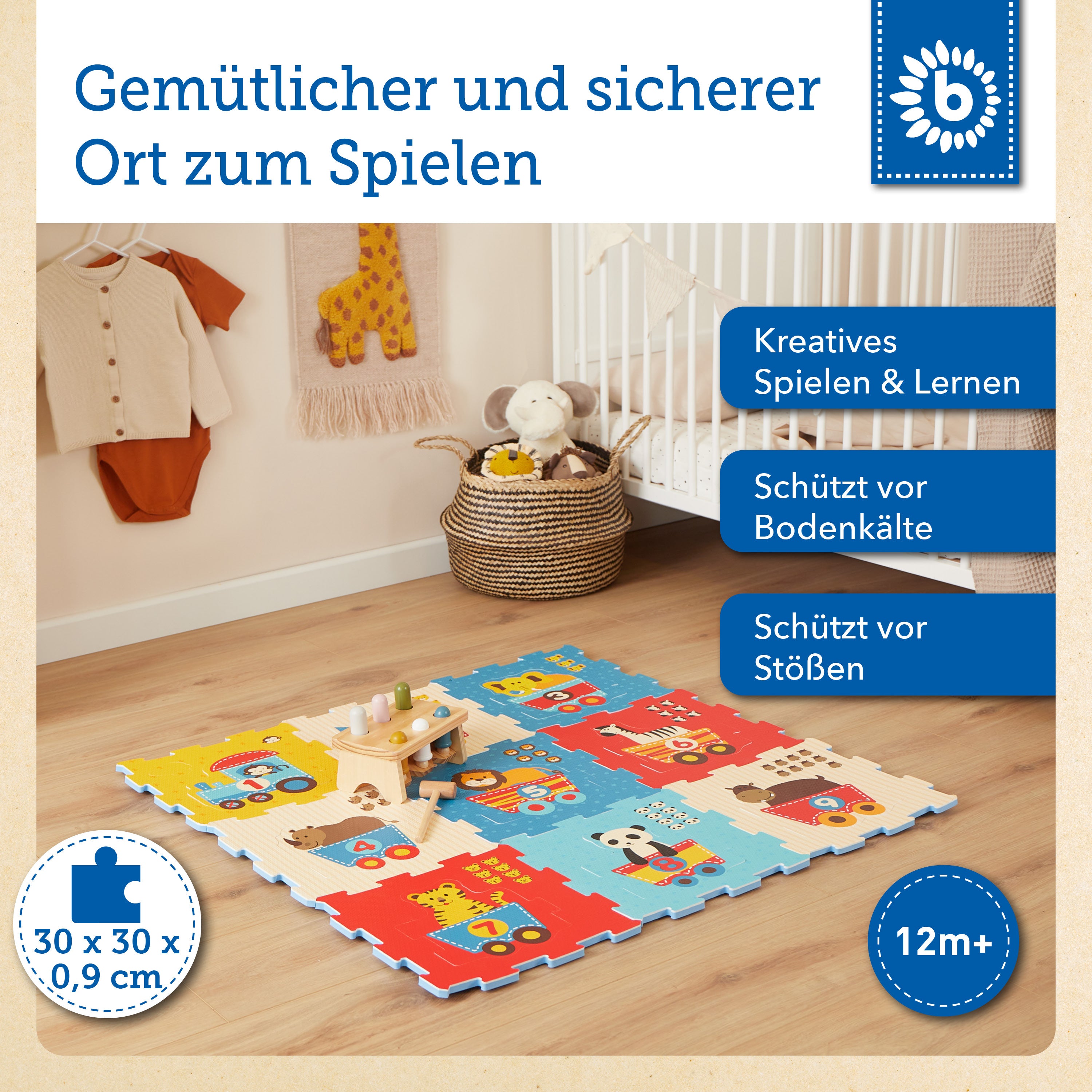 Puzzlematte Tier Motivzug 18 Teile