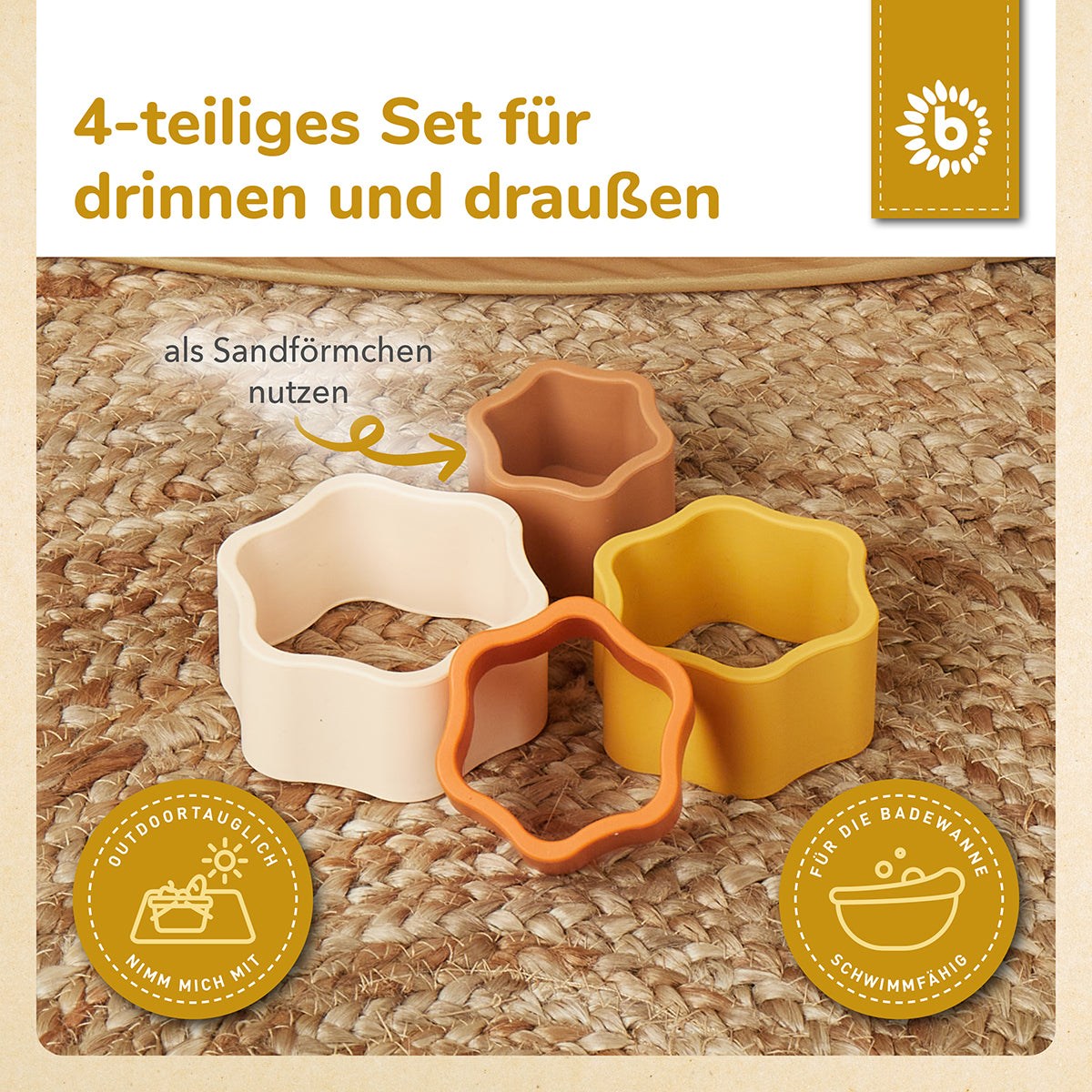 Silikon Stapelspiel Blume Chocolate Bliss