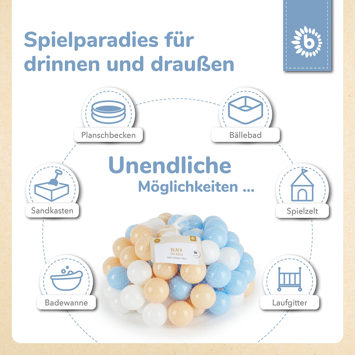 Bälle Beach 100 Stück