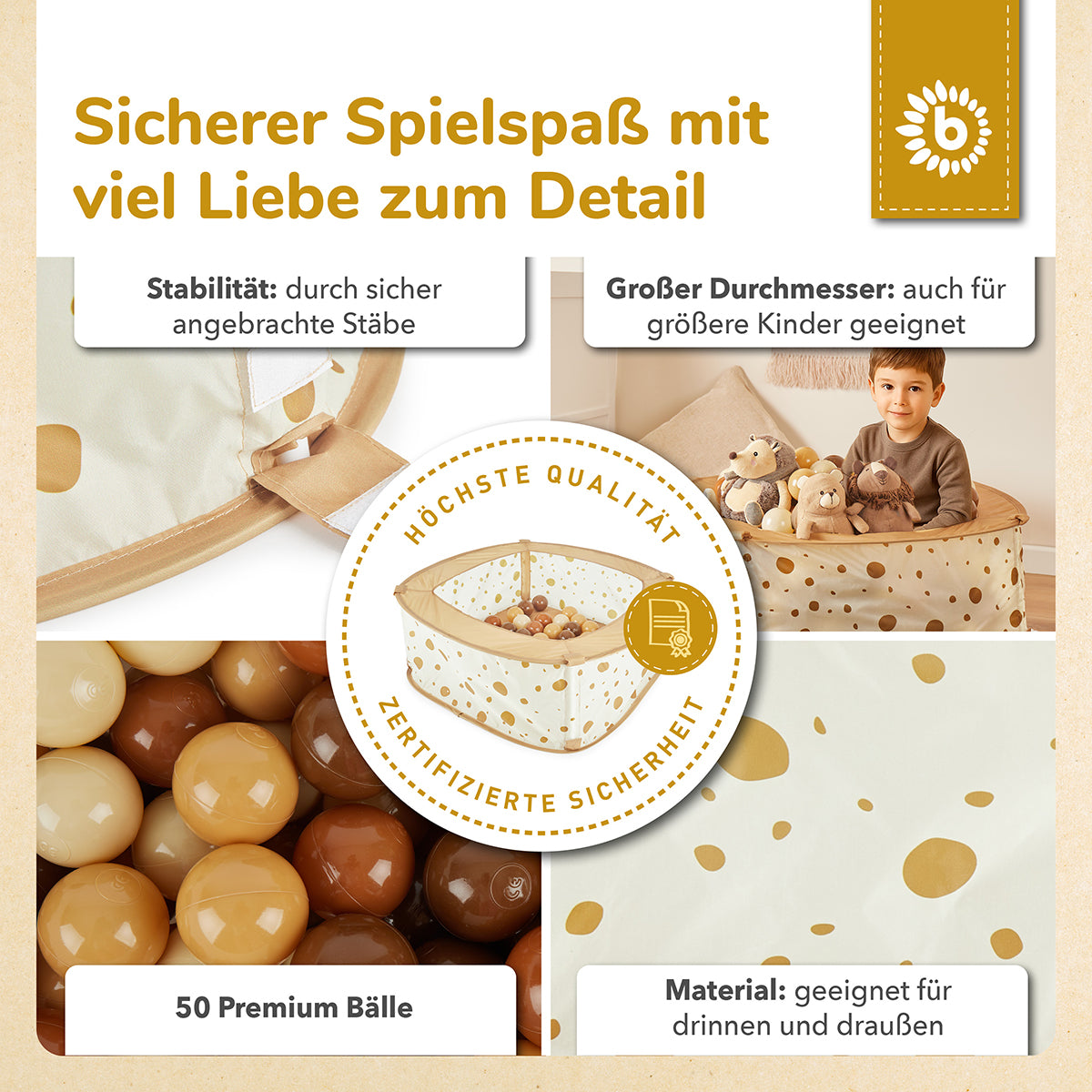 Pop up Bällebad Dots mit 50 Bällen