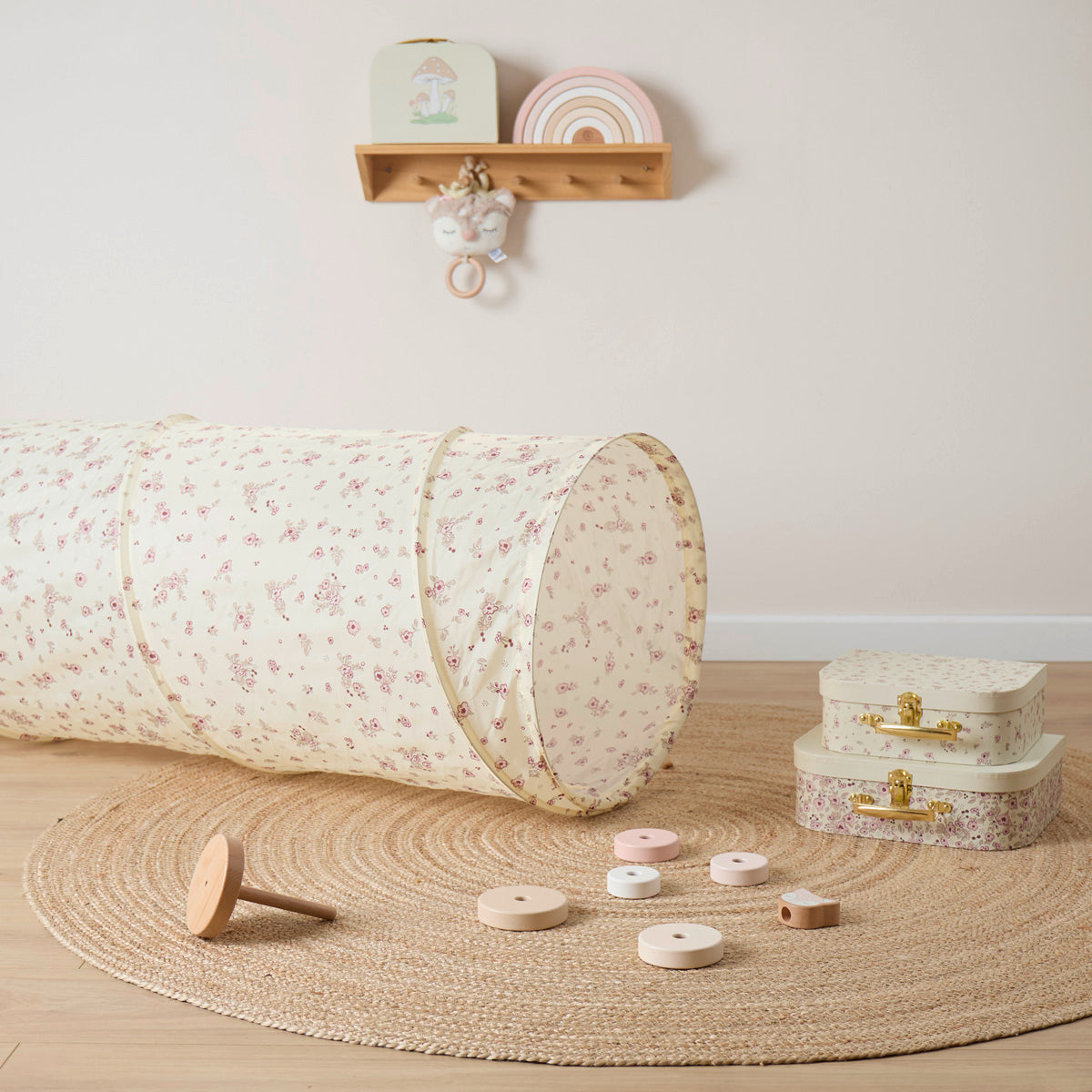 Pop Up Spieltunnel Vintage Flowers