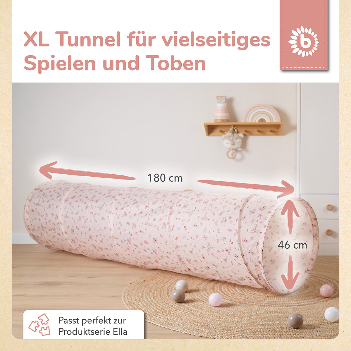 Pop Up Spieltunnel Dreamy Flowers