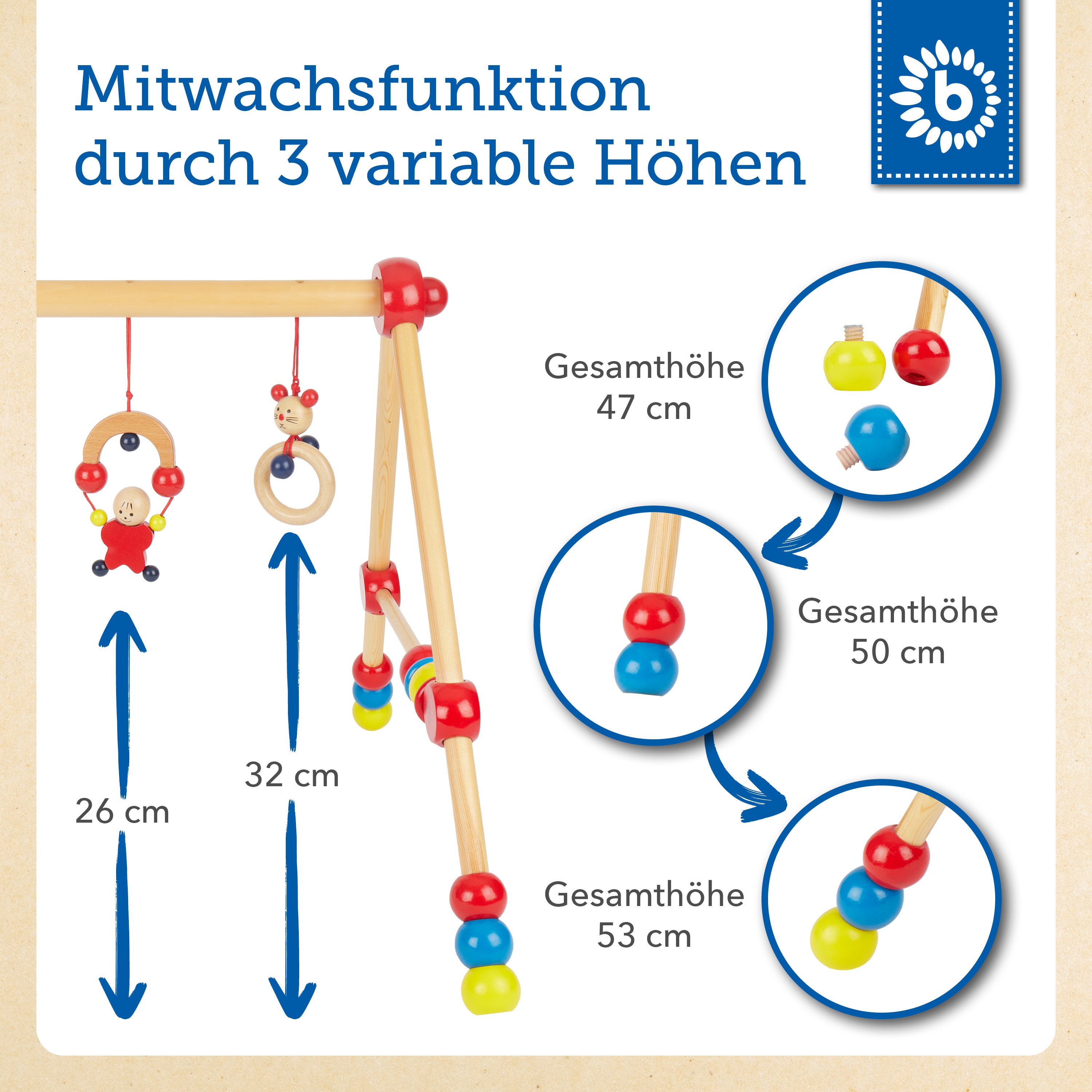 Spielbogen Gymnast - höhenverstellbar