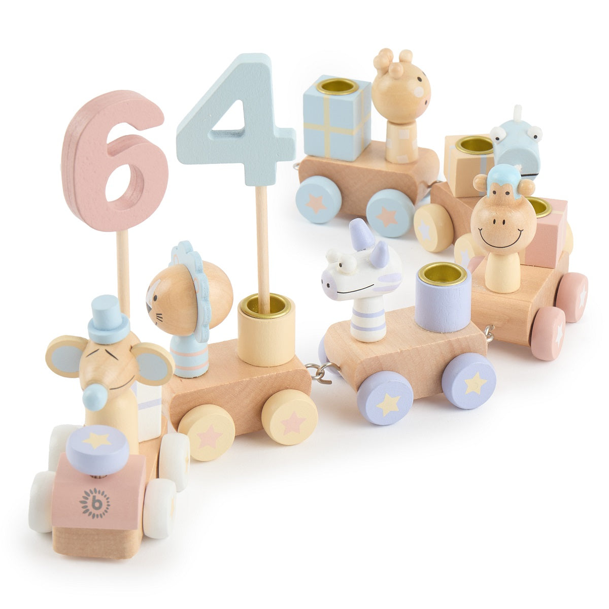 Geburtstagszug Holz Candy 0-99 Jahre