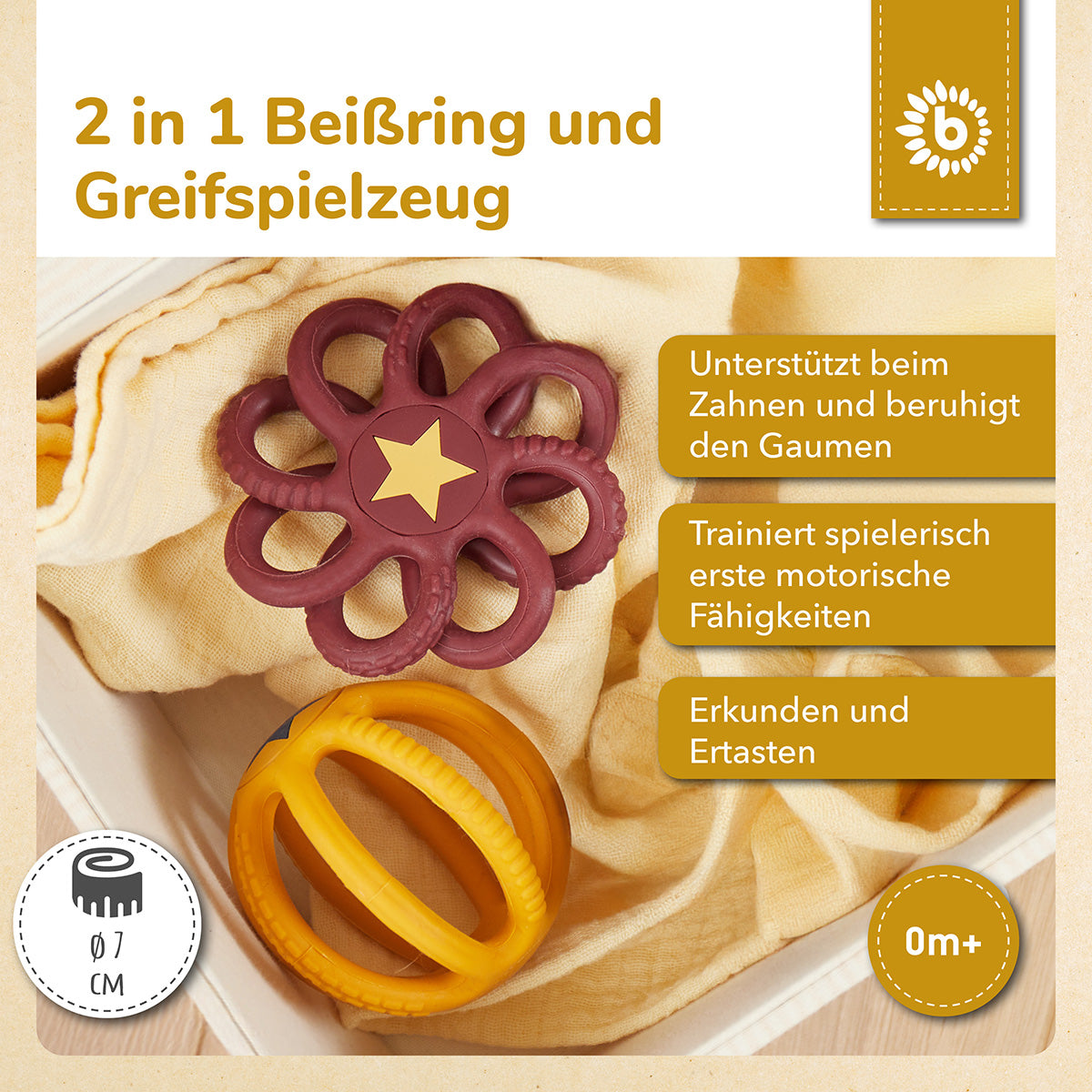 Silikon Beiß- & Greifball 2er Set Sunset