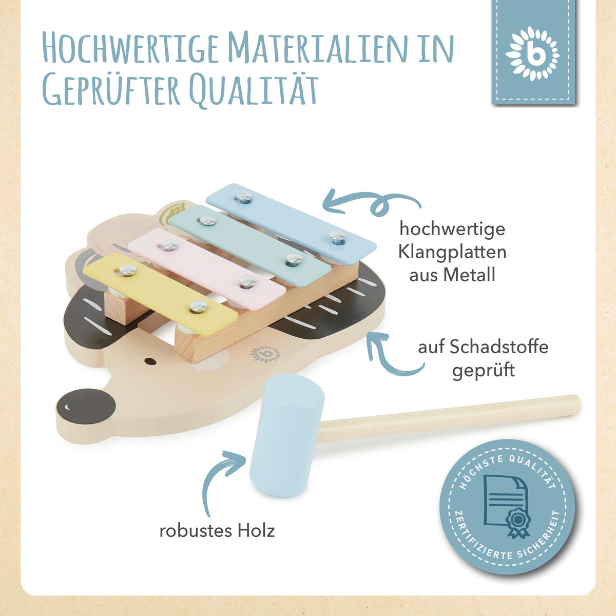 Mini Xylophon Igel