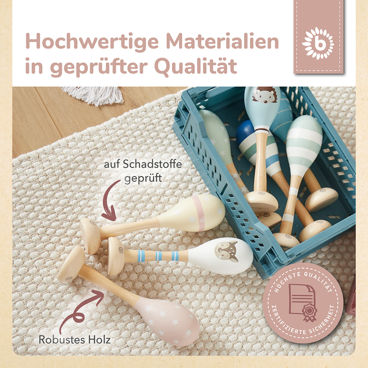 Maracas 2er Set dreamy rose